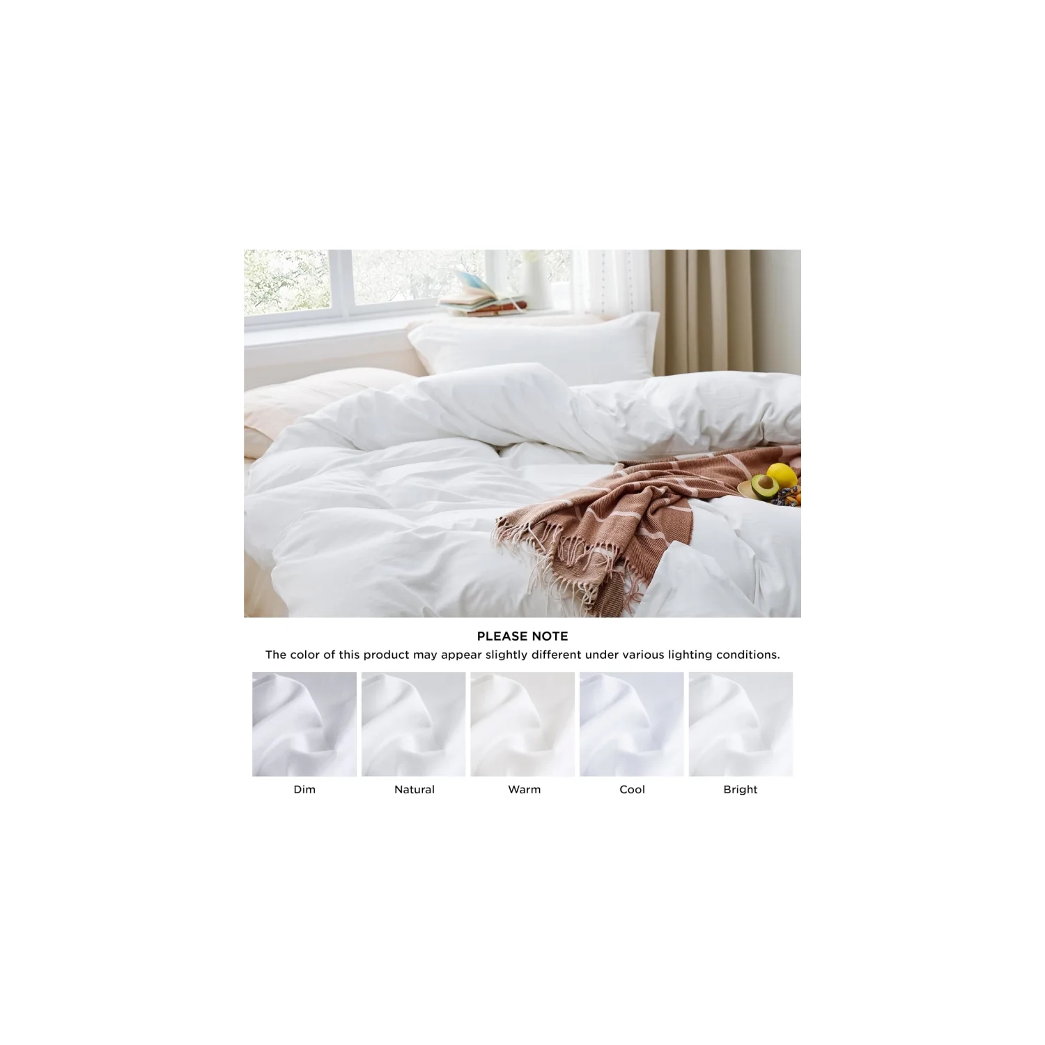 White Duvet Cover Queen Size - Soft Prewashed 3-Piece Set, 1 Duvet Cover 90x90 Inches with Zipper Closure and 2 Pillow Shams - Comfort and Elegance