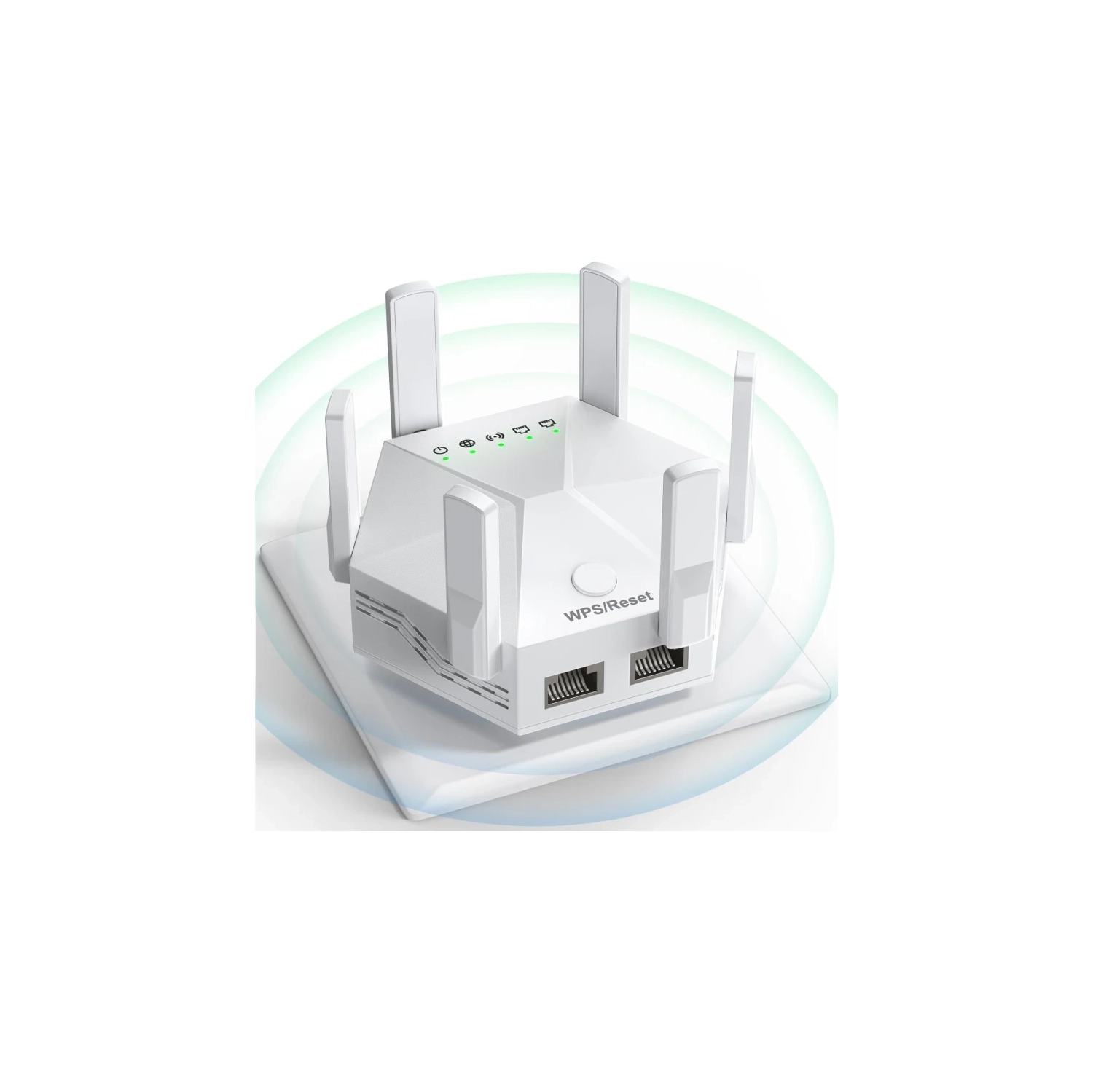 2024 WiFi Extender Signal Booster - Powerful 6 Antennas, Up to 10000 sq.ft Coverage, 1200Mbps Dual Band, Long Range Wireless Internet Repeater for Seamless Connectivity"