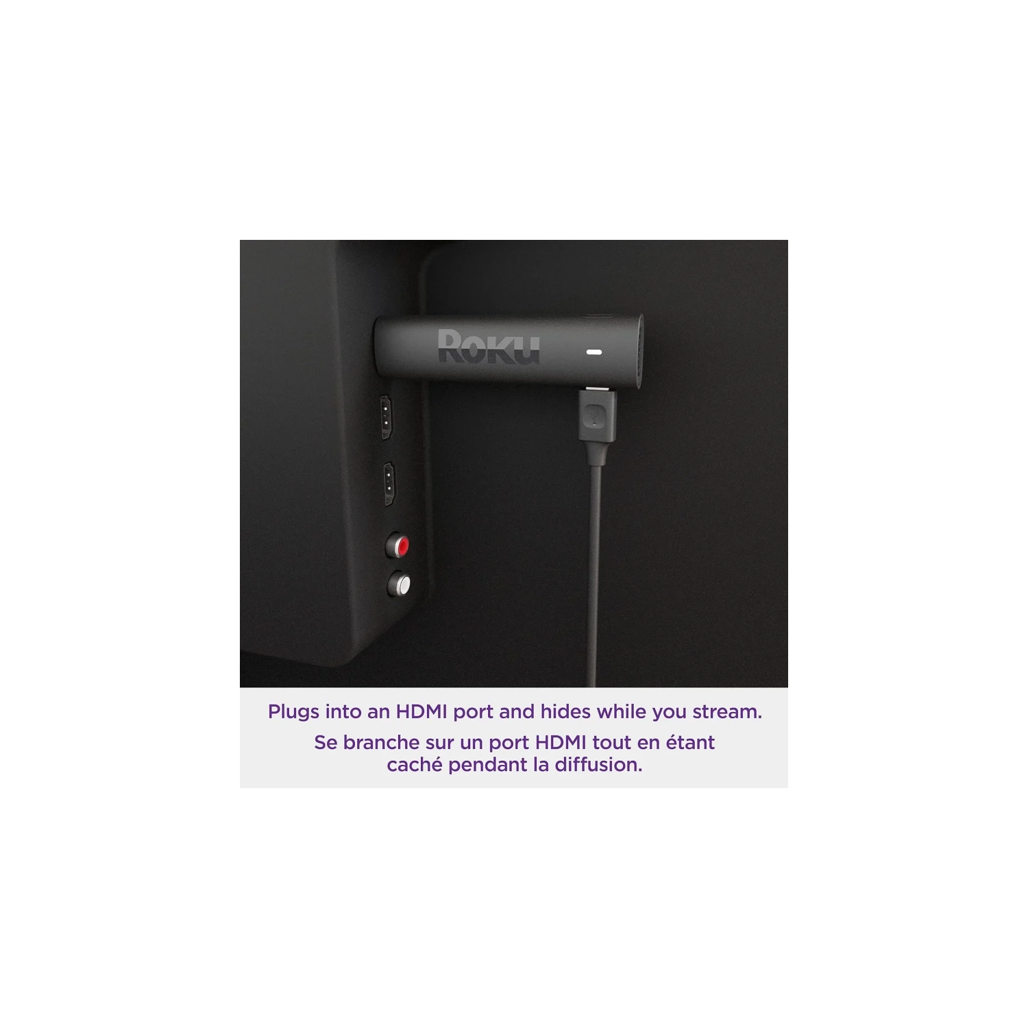 Streaming Stick 4K 2022 de Roku - produit officiel du fabricant | appareil de diffusion en continu 4K/HDR/Dolby Vision avec télécommande vocale,