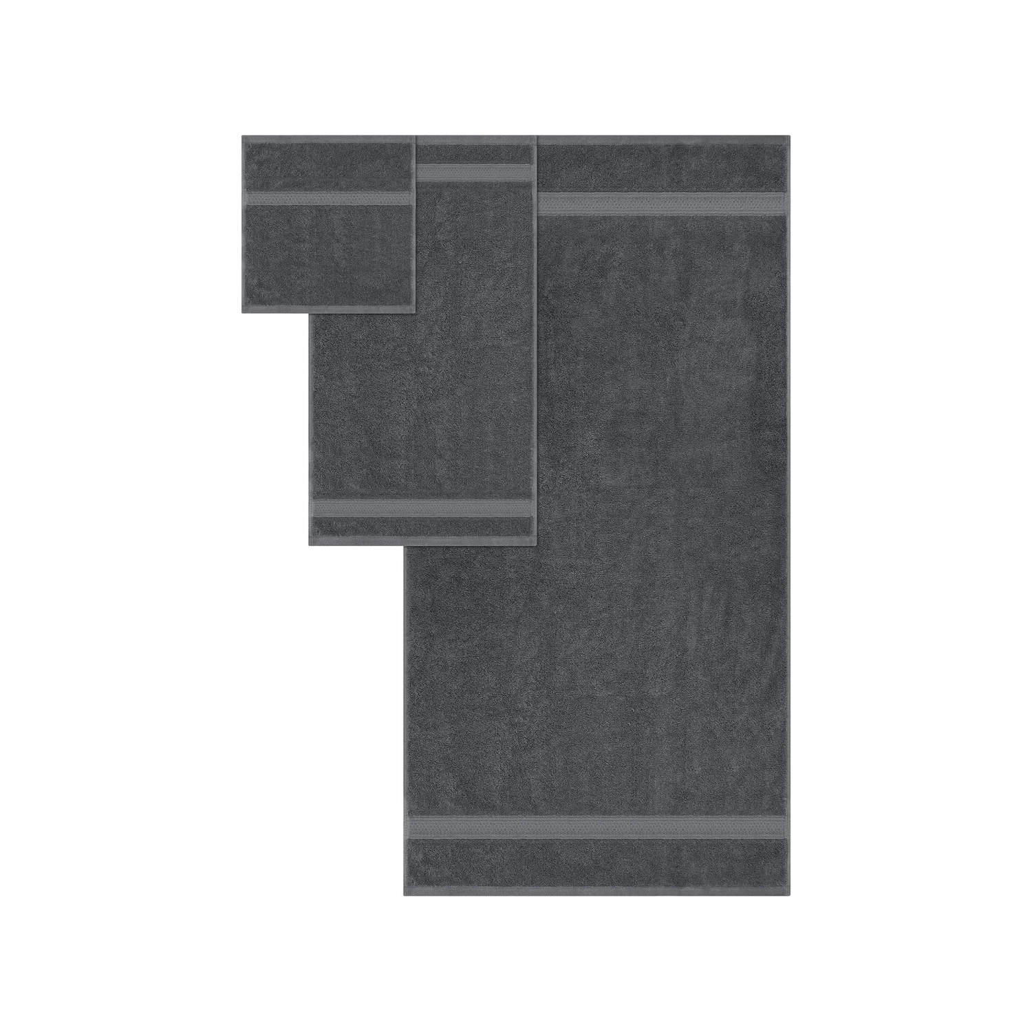 8-Piece Premium Towel Set - 2 Bath Towels, 2 Hand Towels, and 4 Wash Cloths - 600 GSM, 100% Ring Spun Cotton for Exceptional Absorbency - Perfect for