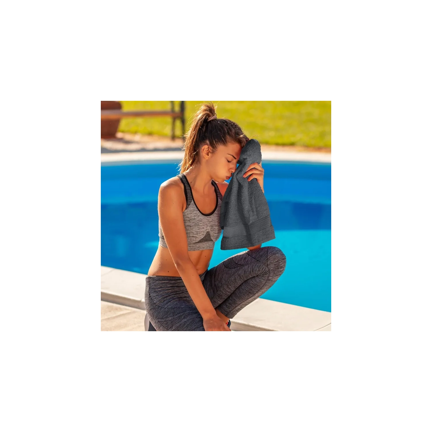 8-Piece Premium Towel Set - 2 Bath Towels, 2 Hand Towels, and 4 Wash Cloths - 600 GSM, 100% Ring Spun Cotton for Exceptional Absorbency - Perfect for