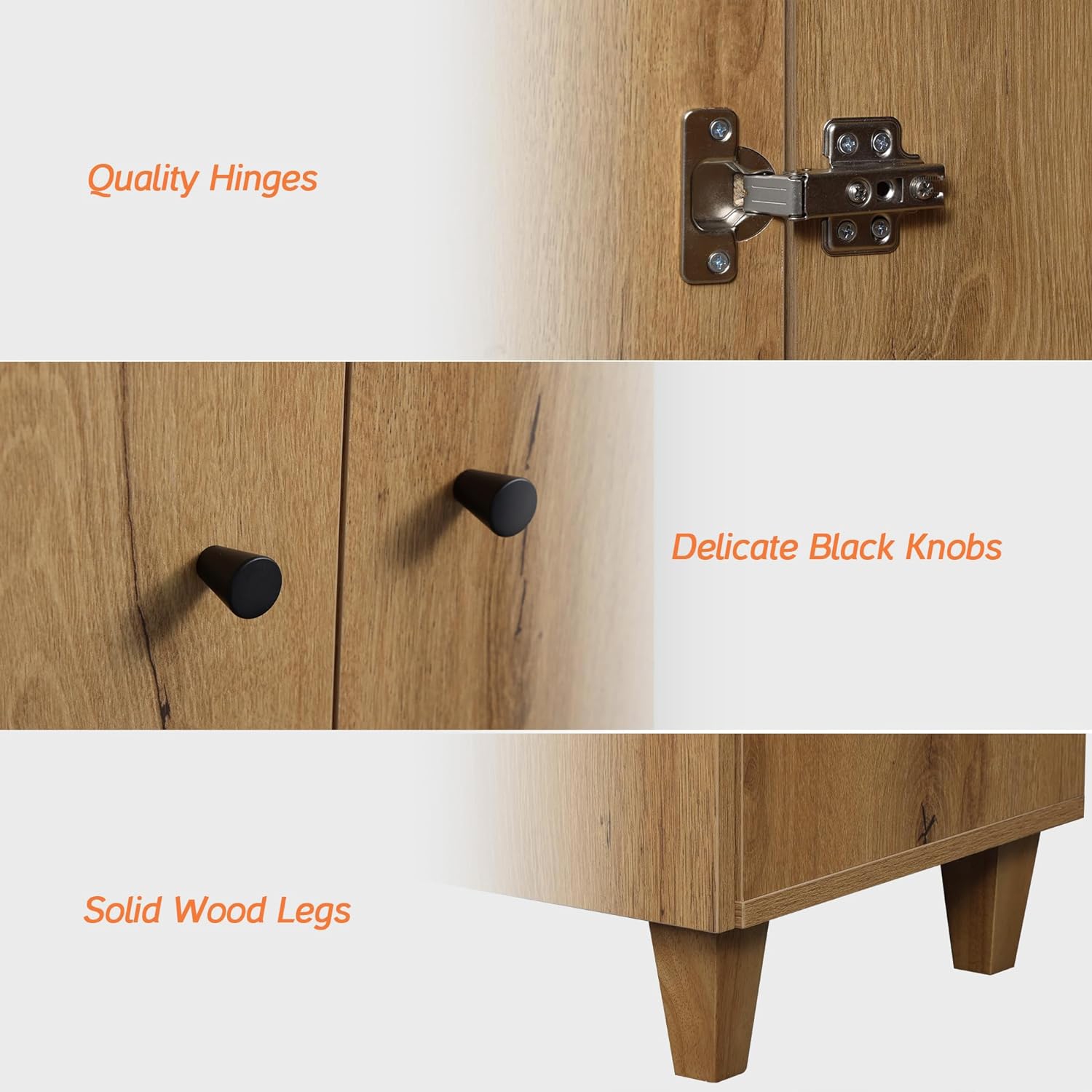 Ensemble WAMPAT de 2 buffet de buffet, armoires de bar à café en bois de 70,8 po avec 4 portes, armoires de rangement de cuisine avec 6 compartiments