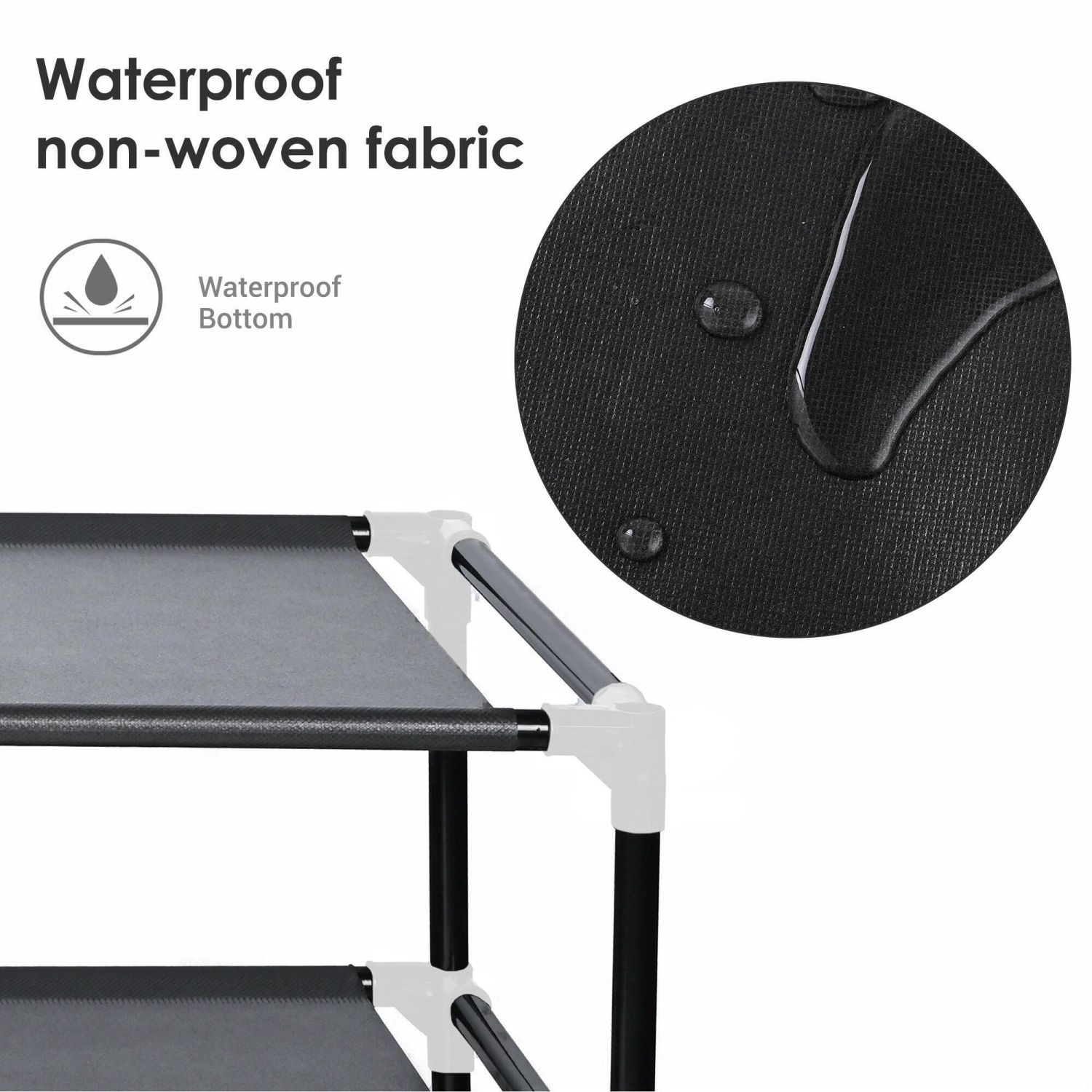 6-Tier Shoe Rack 30-Pair Shoes Storage Organizer Stackable Entryway Shoes Shelf, Black