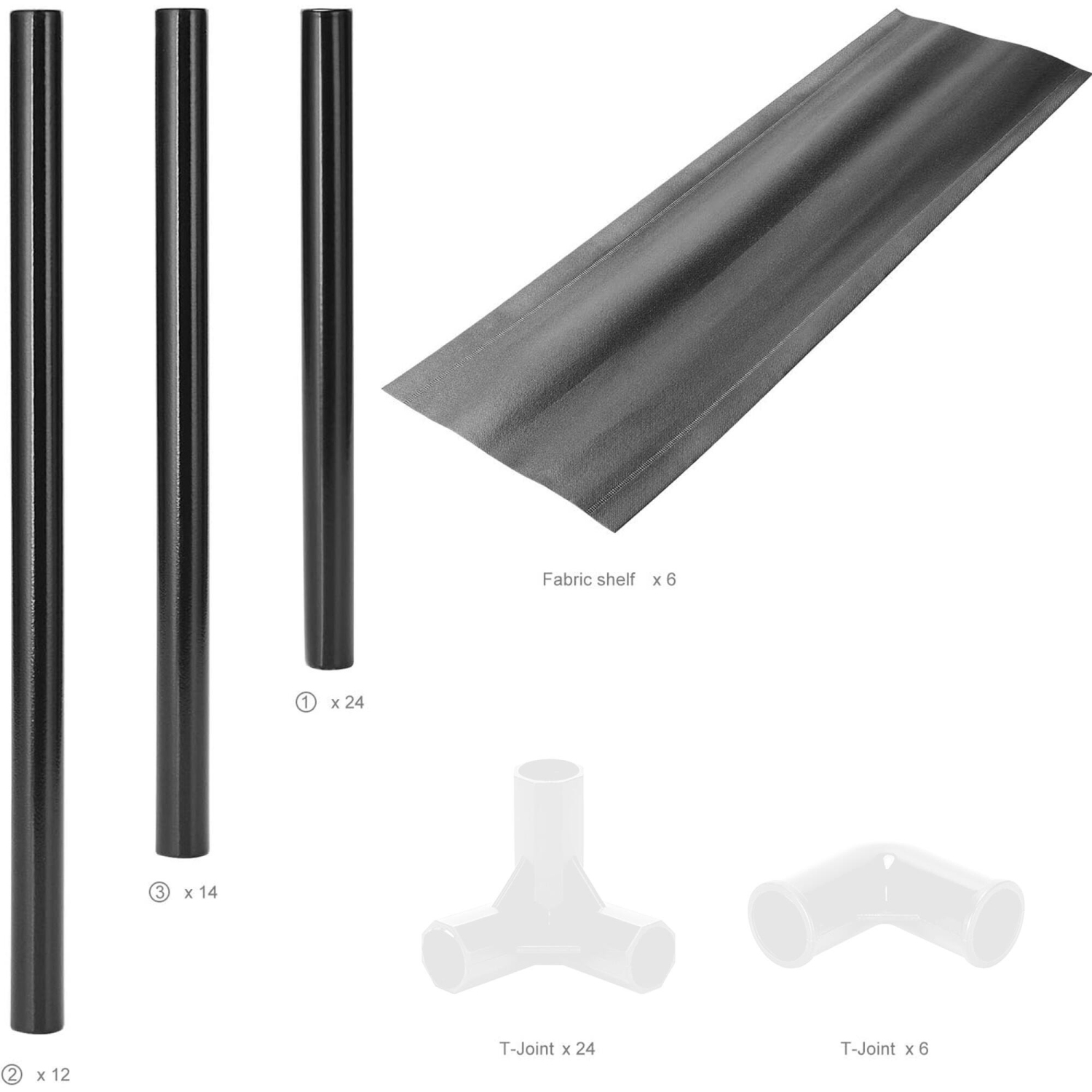 6-Tier Shoe Rack 30-Pair Shoes Storage Organizer Stackable Entryway Shoes Shelf, Black