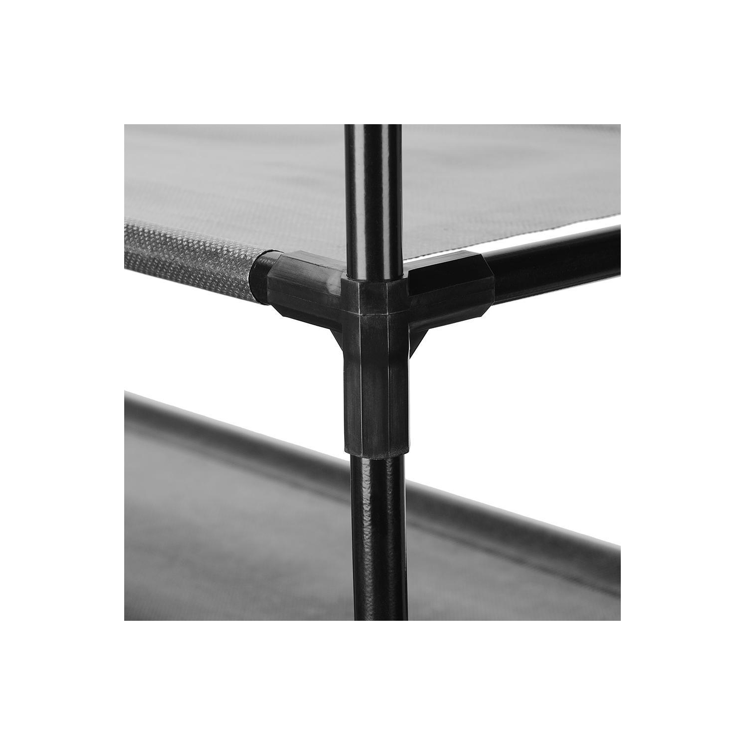 6-Tier Shoe Rack 30-Pair Shoes Storage Organizer Stackable Entryway Shoes Shelf, Black