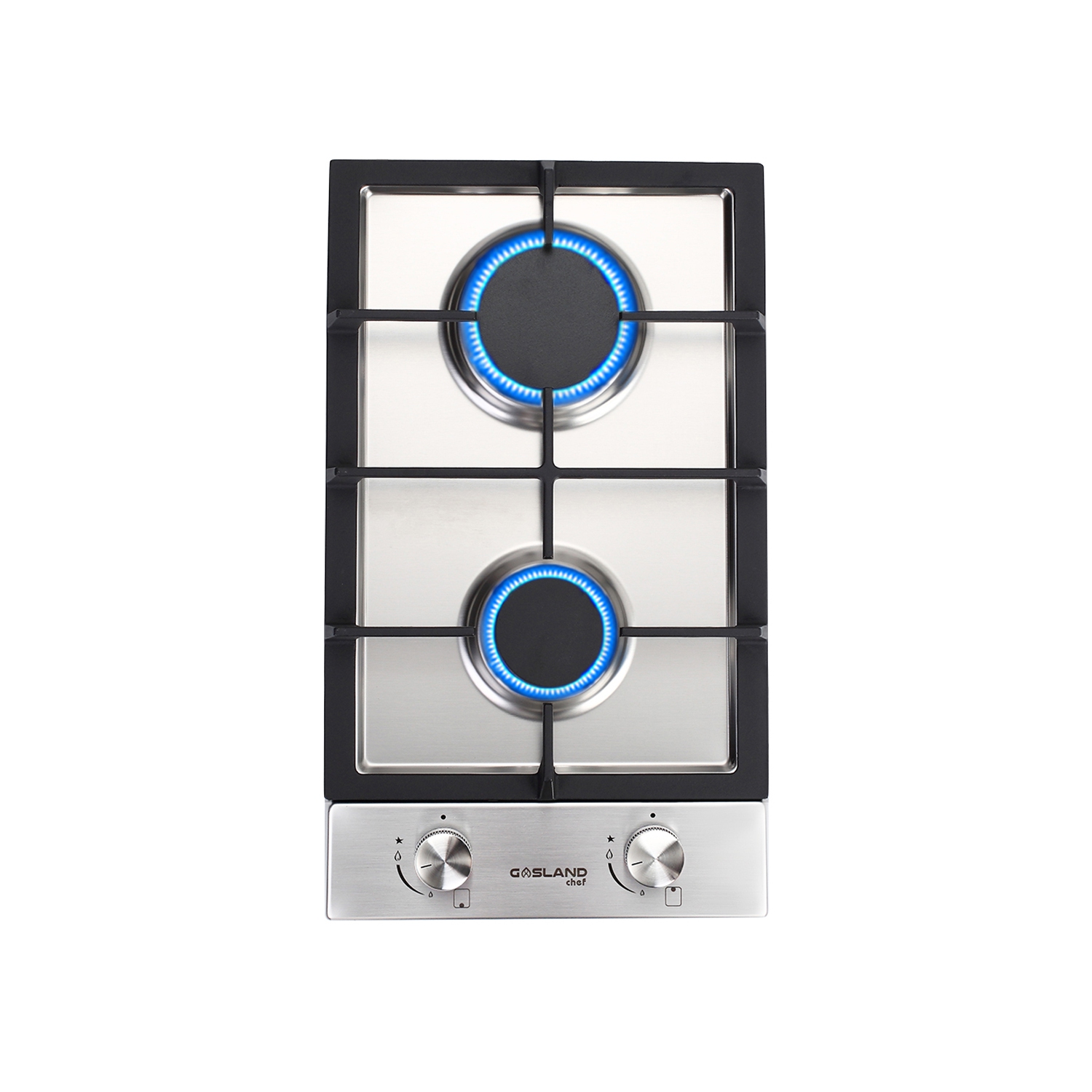 GASLAND 12" 2 Burners NG/LPG Convertible Gas Cooktop, ETL Certified, Stainless Steels