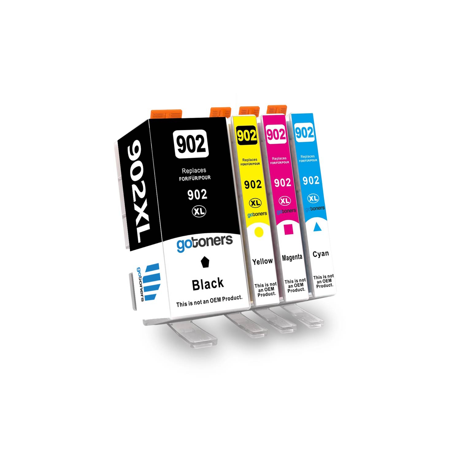Gotoners Compatible HP 902XL 902 XL Ink Cartridge with Latest Chip for OfficeJet Pro 6978 6968 6960 6970 6962 6958 6954 6950 (Black, Cyan, Magenta, Yellow, 4 Pack)