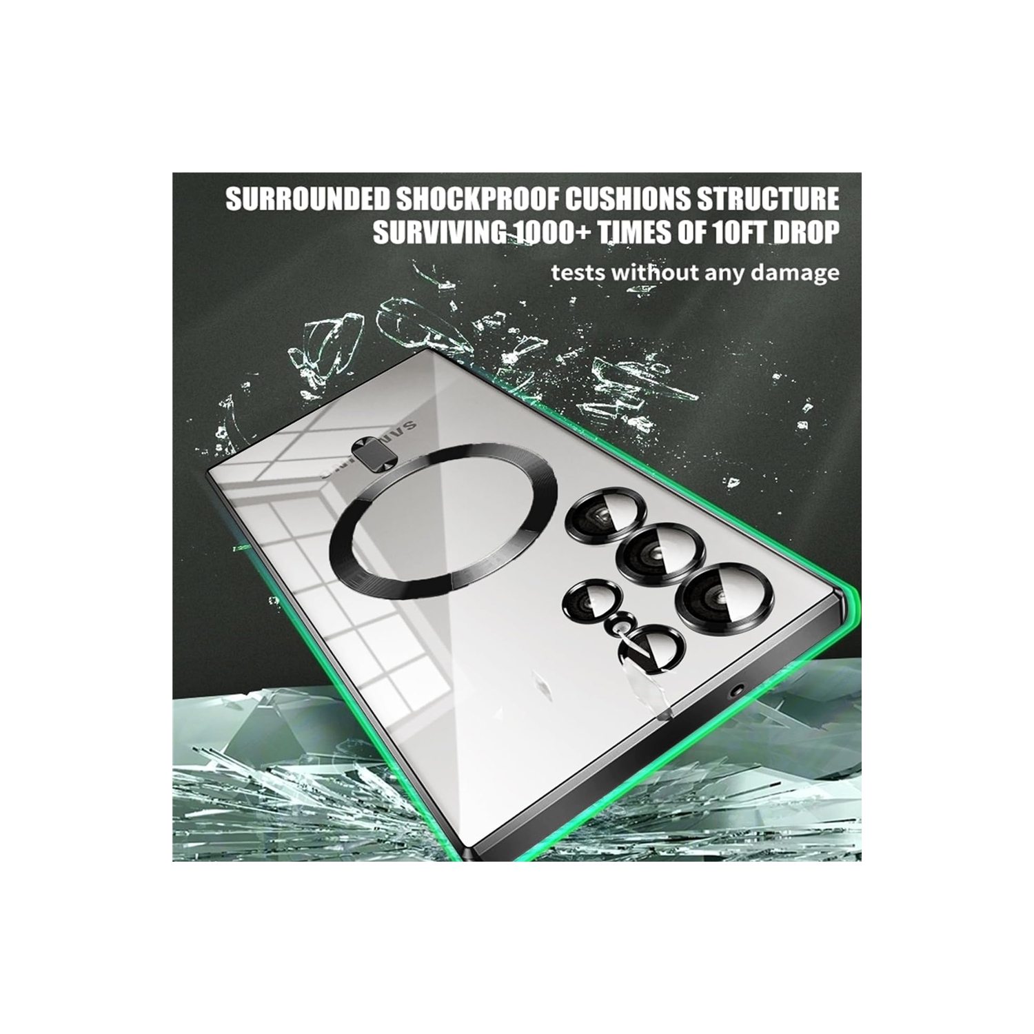 Magnetic Case Designed for Samsung Galaxy S24 Ultra 5G - Compatible with MagSafe Charging & Accessories - Silver