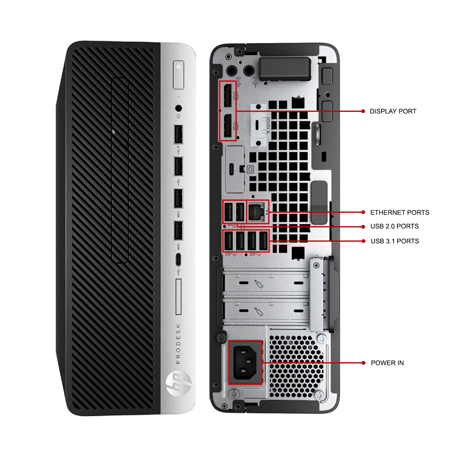 Remis à neuf - Ordinateur de bureau professionnel ProDesk 600 G4 SFF de HP (Core i5-8500 8ᵉ Gen/RAM DDR4 32&nbsp;Go/2&nbsp;To NVMe SSD/WINDOWS 11