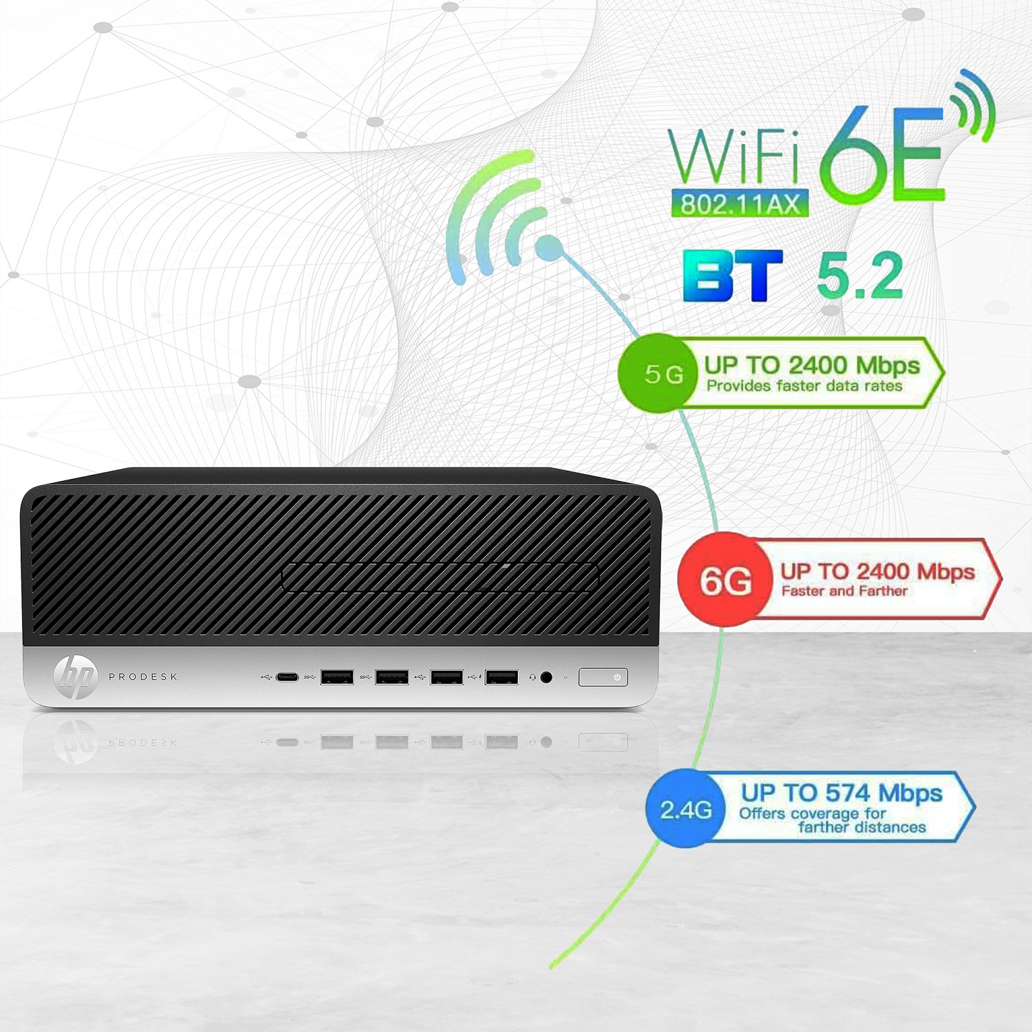 Remis à neuf - Ordinateur de bureau professionnel ProDesk 600 G4 SFF de HP - Nouveau moniteur 24&nbsp;po (Core i5 8ᵉ Gen d'Intel/RAM DDR4