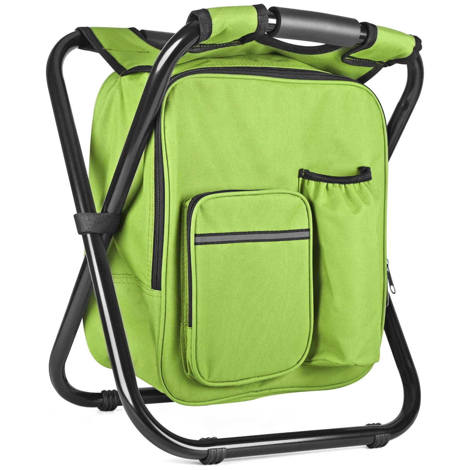 Backpack Stool Cooler Chair Heavy Duty 400 LBS Max Load Portable Lightweight Stool Folding Cooler Stool for Camping Hunting Fishing