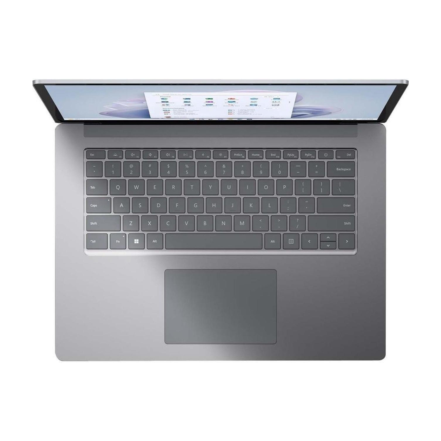 Refurbished Microsoft Surface Laptop 5 - Intel Core i7-1255U/8GB LPDDR5x/256GB SSD/Windows 11 Home/15" Screen – Platinum