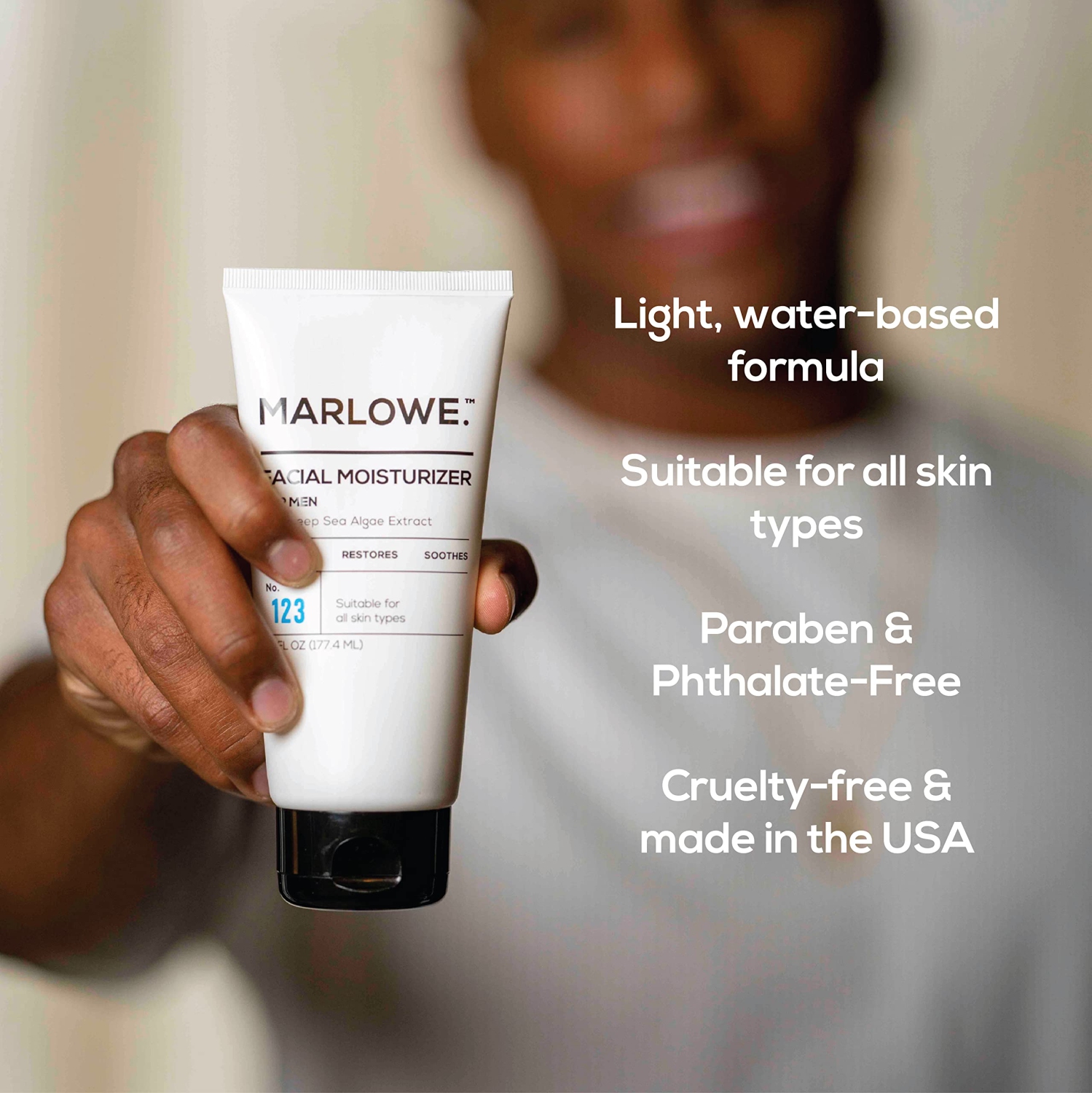 MARLOWE. No. 123 Men's Facial Moisturizer, 6 oz