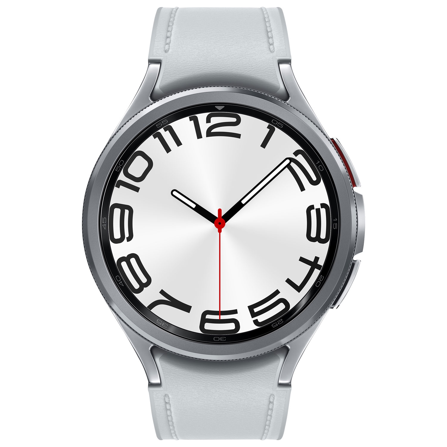 Remis à neuf - montre intelligente 47&nbsp;mm Galaxy Watch6 Classic (GPS + LTE) de Samsung avec moniteur de fréquence cardiaque - Argenté