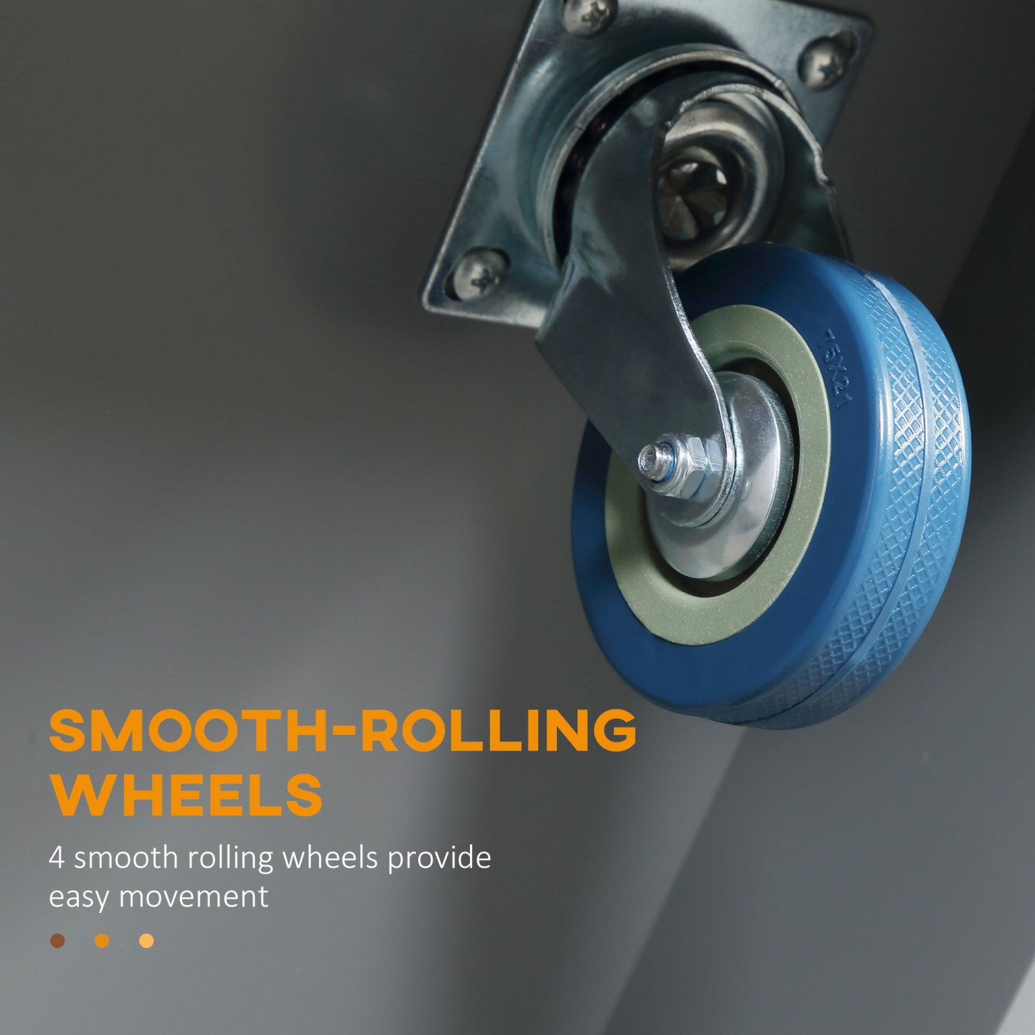 HOMCOM Kitchen Island with Storage, Rolling Kitchen Cart on Wheels with Stainless Steel Top, 2 Drawers, 2 Cabinets, Spice Rack, Knife and Towel Rack,