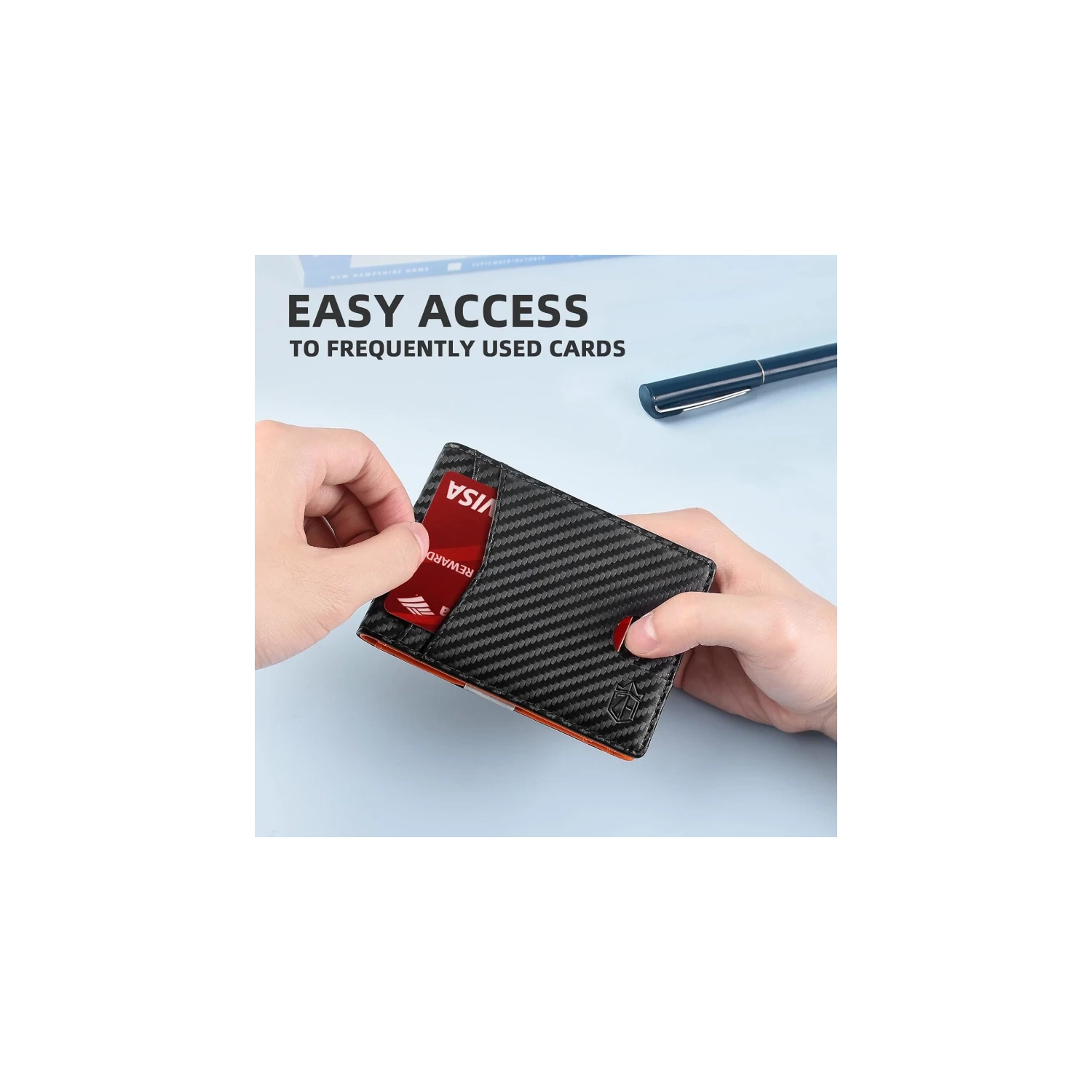 Men's RFID Blocking Bifold Wallet - Larger Capacity with 12 Slots, Minimalist Design for Front Pocket Comfort, Includes ID Window