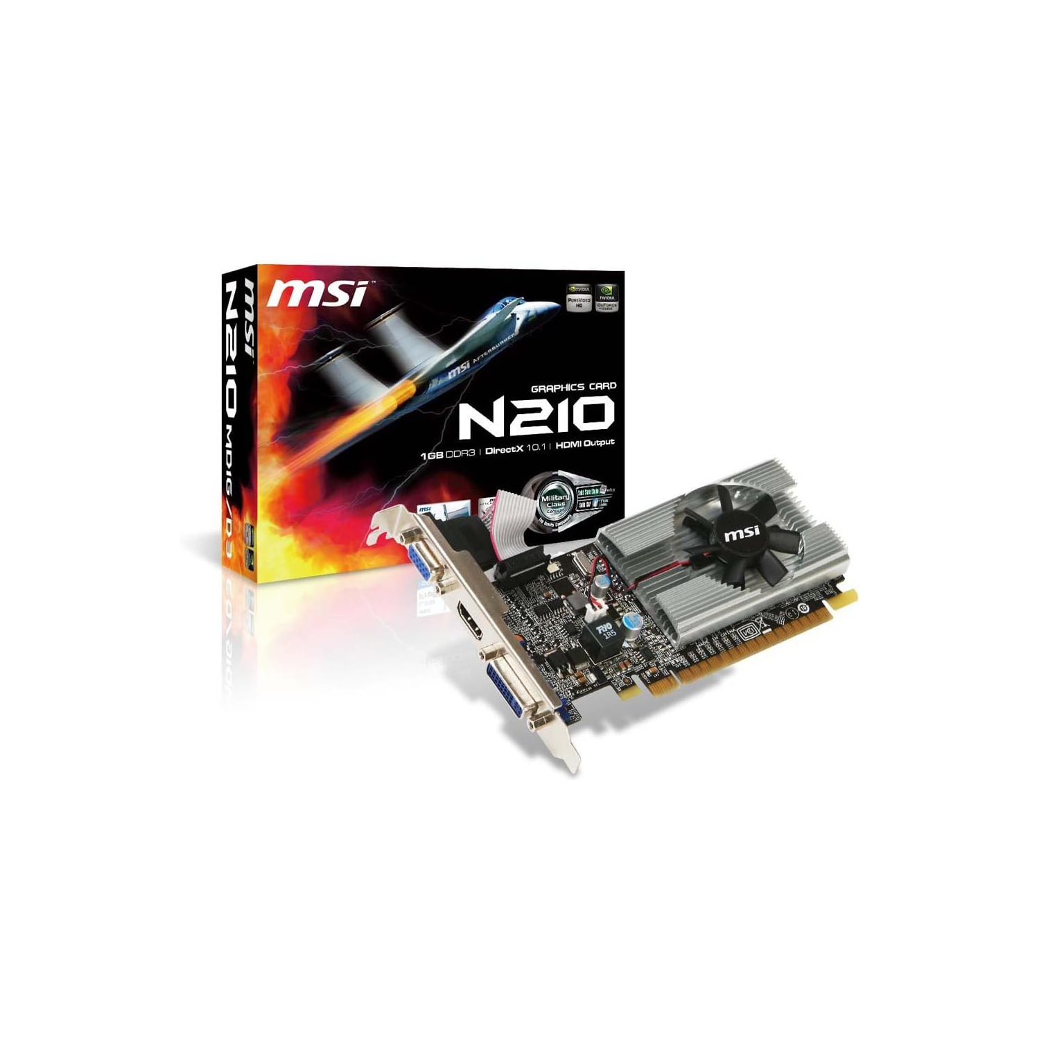 MSI GeForce 210 1GB 64-bit (N210-MD1G/D3) PCI Express 2.0