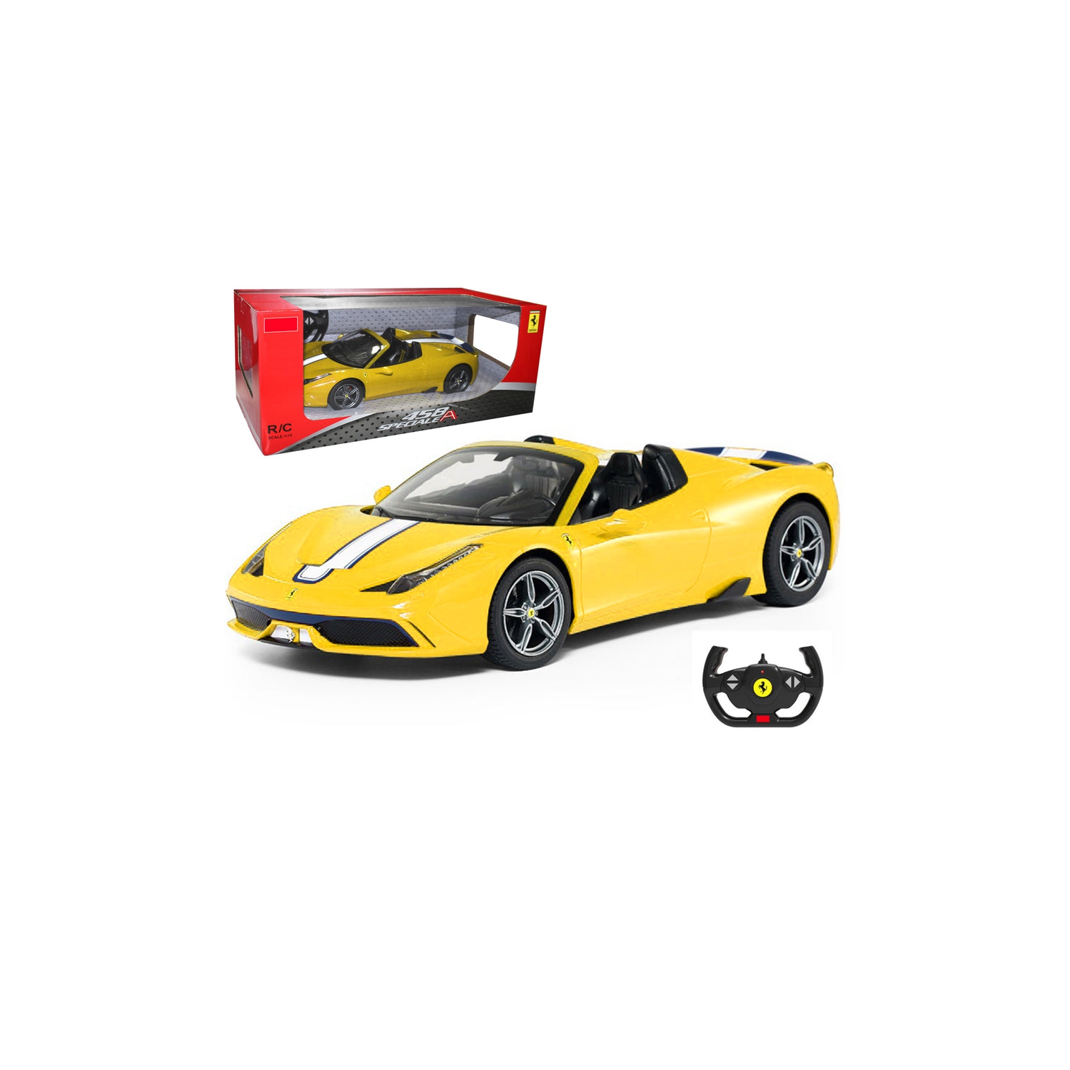 Ferrari 458 Speciale A Convertible RC Car 1/14 Scale Licensed Remote Control Toy Car with Working Lights by Rastar