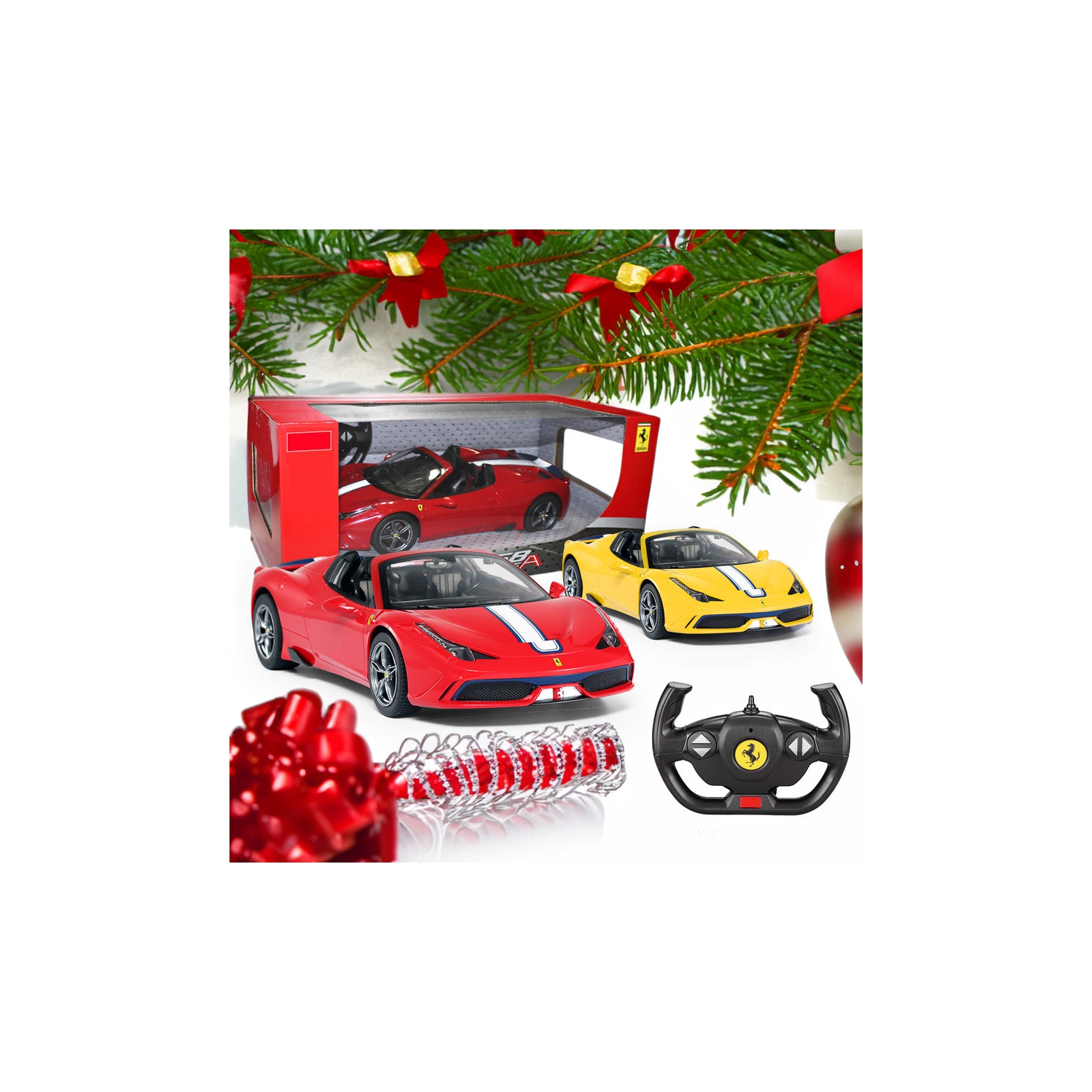 Ferrari 458 Speciale voiture télécommandée convertible à échelle 1/14 avec phares fonctionnels de Rastar