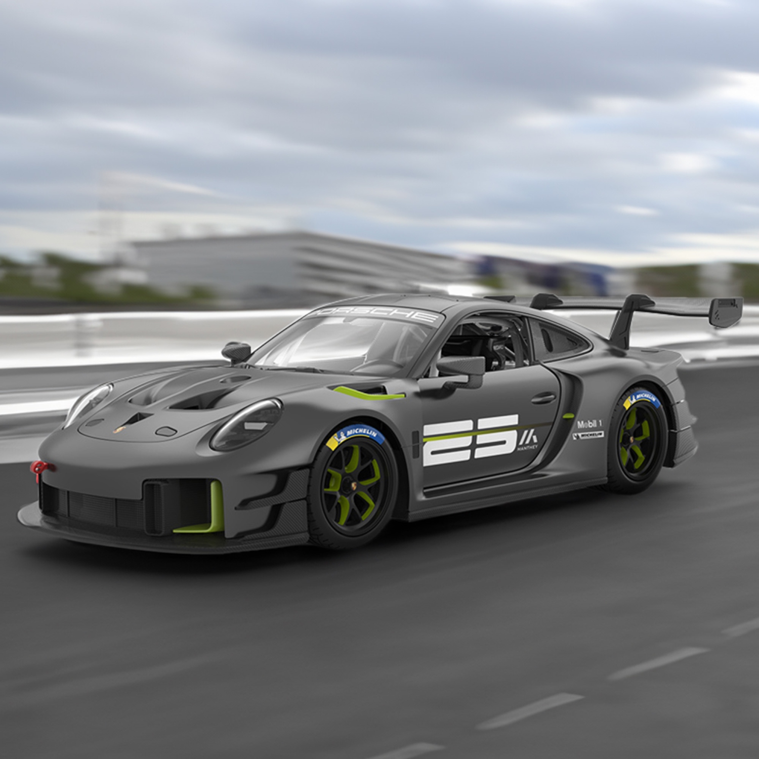 Voiture téléguidée Porsche 911 GT2 RS Clubsport 25 à échelle 1/14, télécommande sous licence, avec phares fonctionnels de Rastar