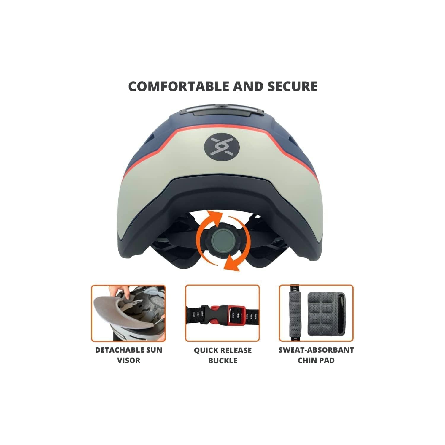 XNITO Electric Bike Helmet with LED Lights - CPSC & NTA-8776 Dual Certified - Class 3 E-Bikes, Bicycle, Scooters, Onewheel, Skateboard - LOGAN