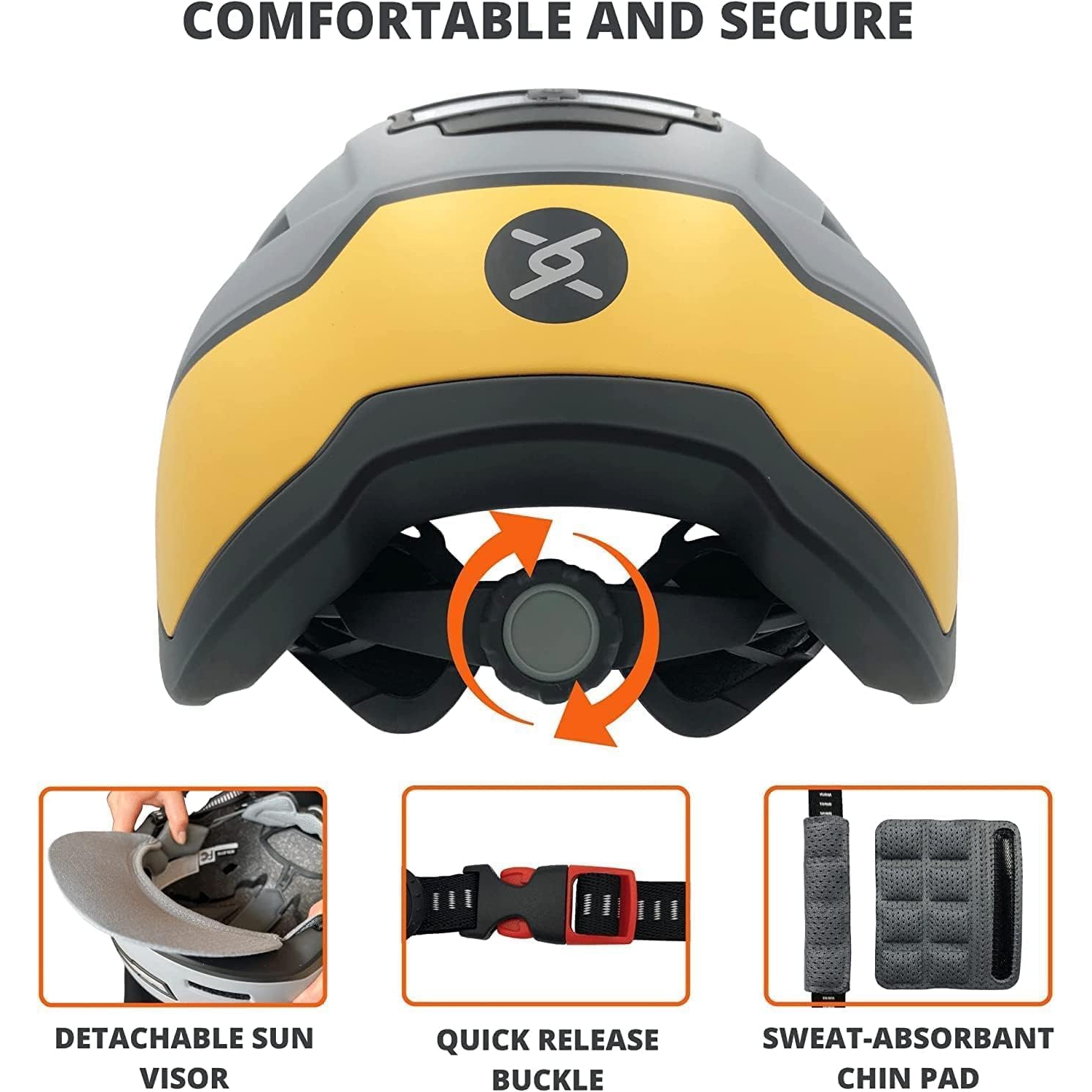 XNITO Electric Bike Helmet with LED Lights - CPSC & NTA-8776 Dual Certified - Class 3 E-Bikes, Bicycle, Scooters, Onewheel, Skateboard - GULL