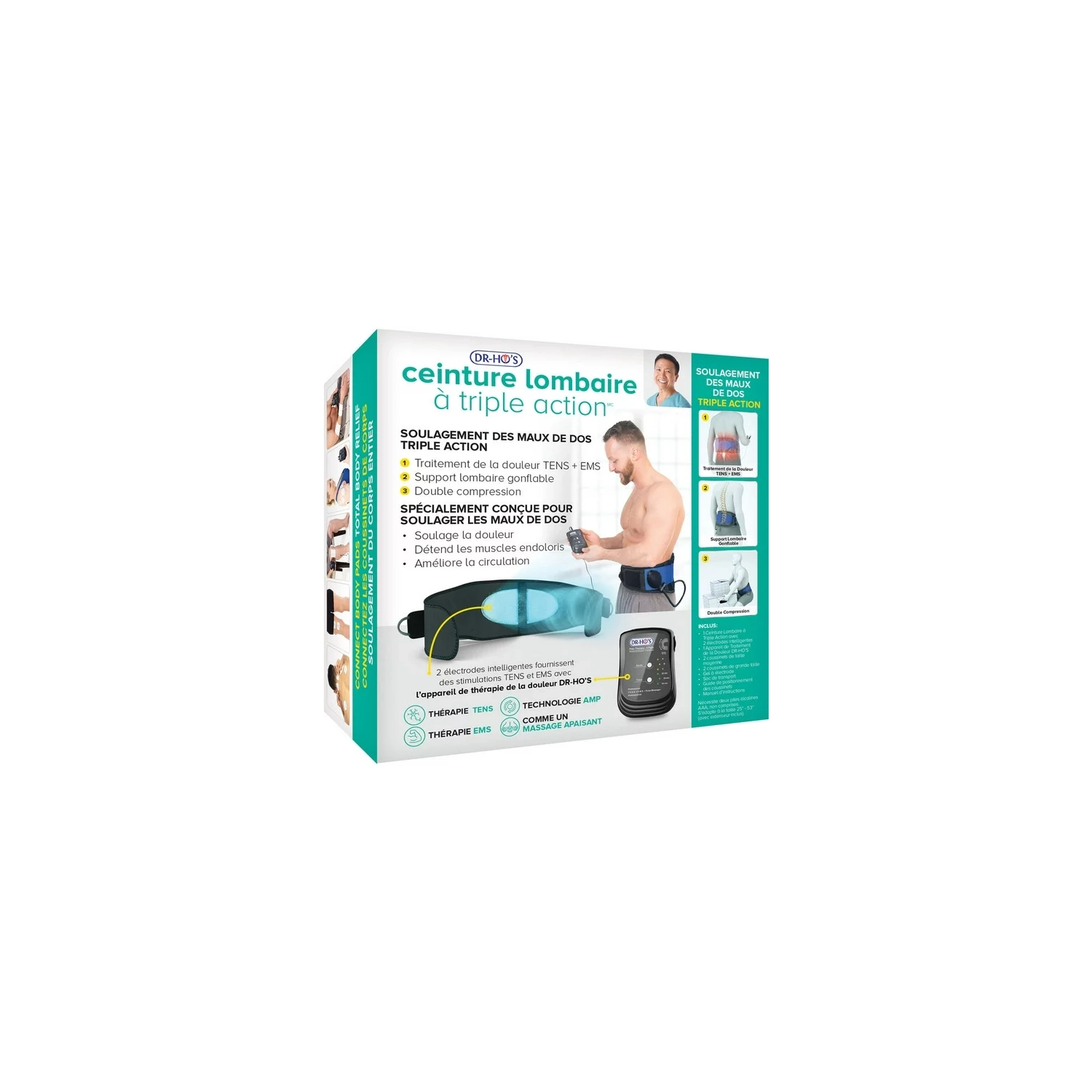 DR-HO’S Triple Action Back Belt TENS