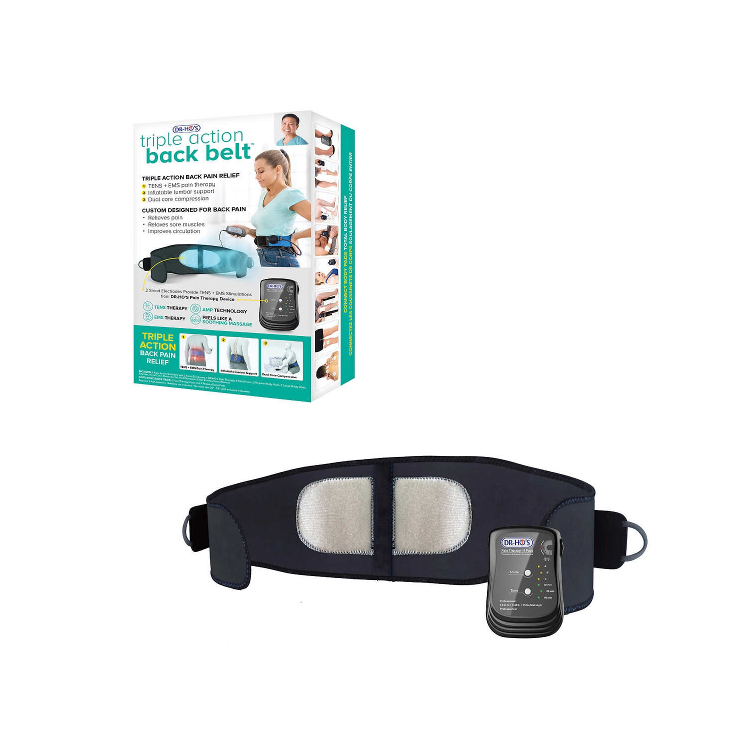 DR-HO’S Triple Action Back Belt TENS