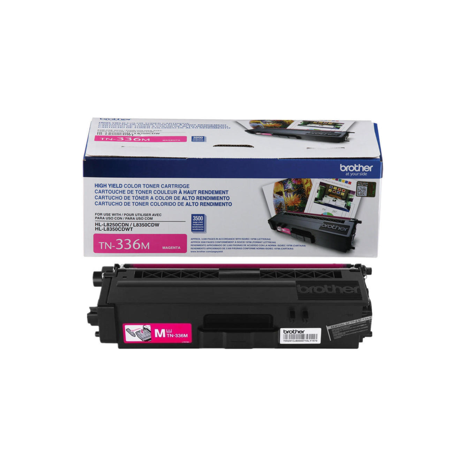 ** GARANTIE DE 365 JOURS **/ Cartouche de toner magenta d'origine à haut rendement Brother 336&nbsp;M, pour&nbsp;: HL-L8250 - MFC-L8850CDW. Par