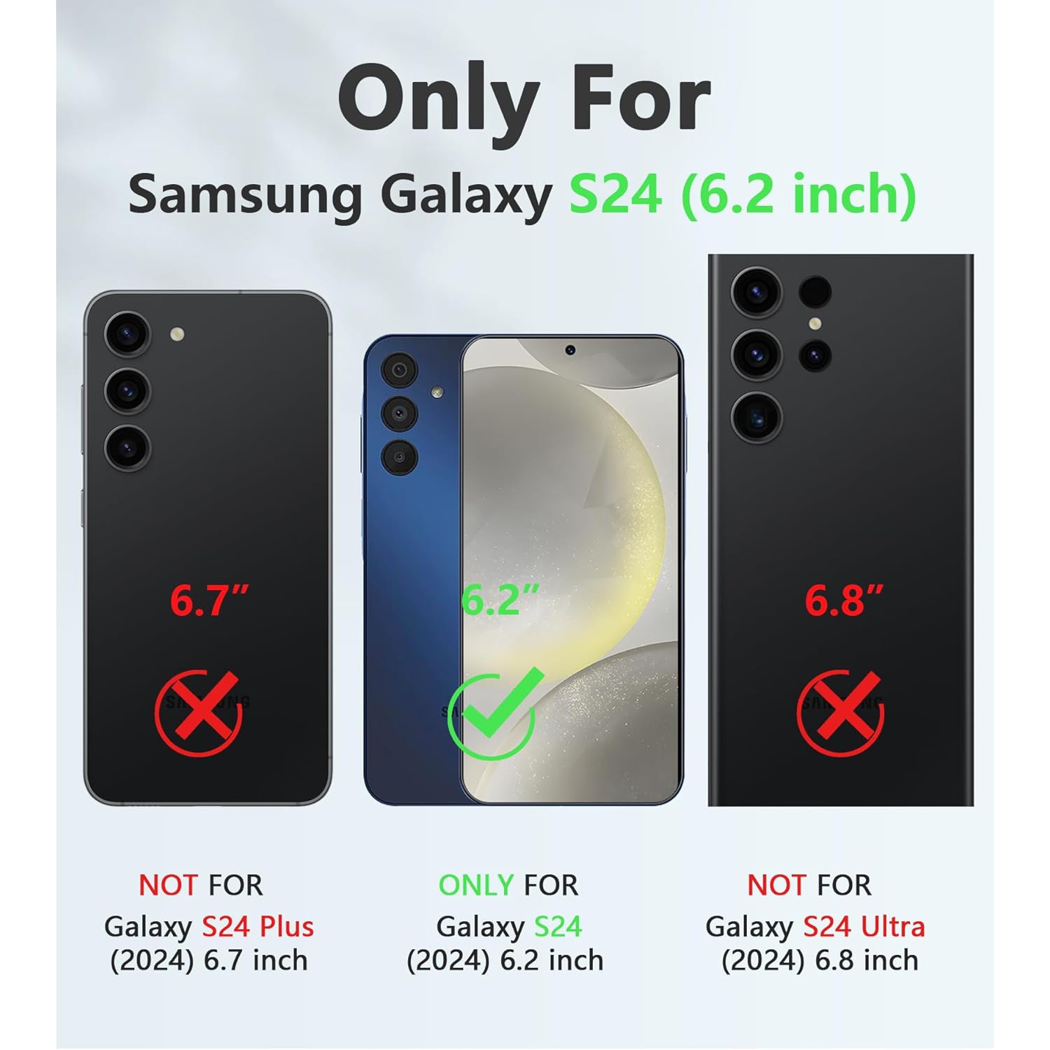 Étui de protection pour Galaxy S24 de Samsung : Étui pour téléphone cellulaire résistant aux chutes de qualité militaire avec béquille et glissière |