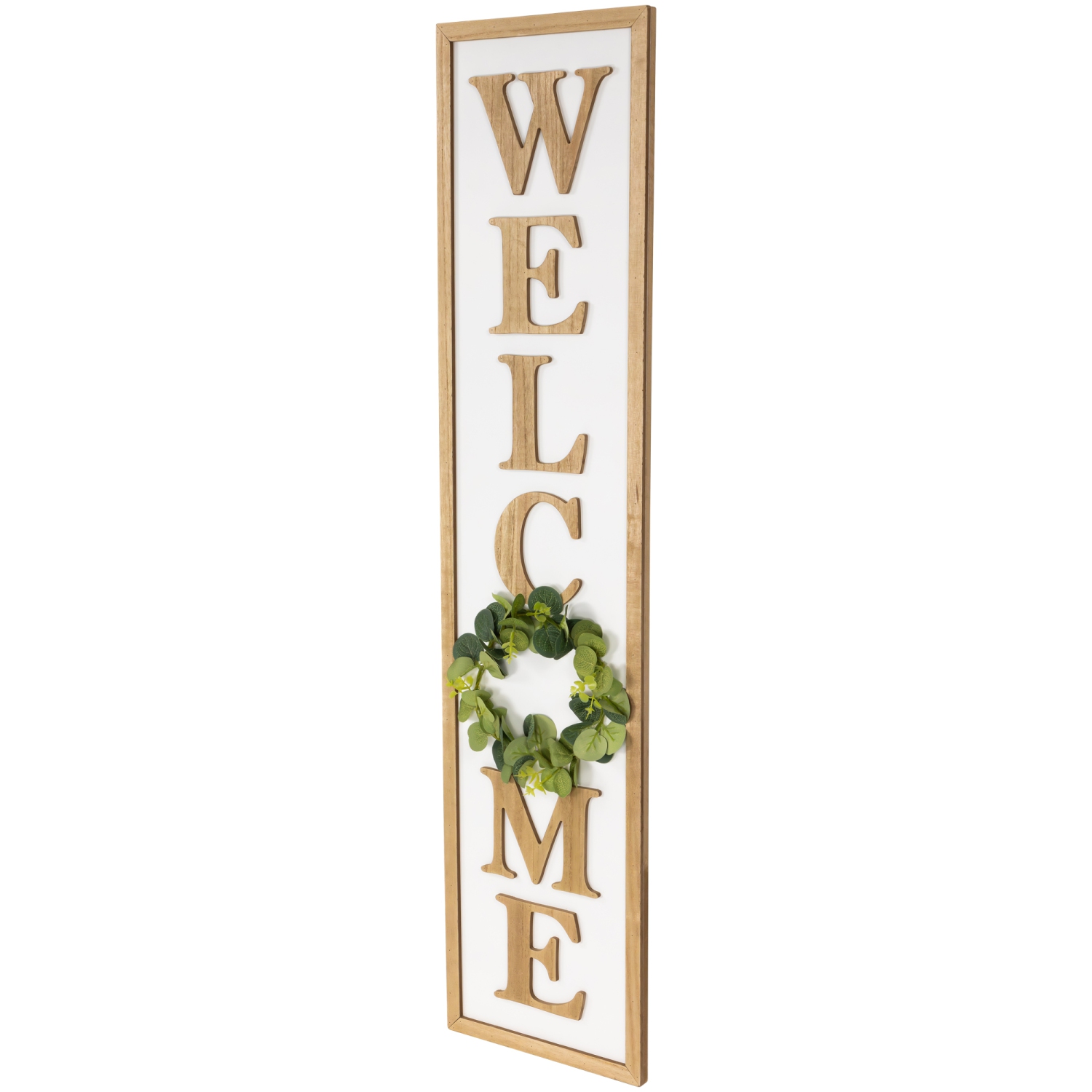 Welcome Wooden Framed Outdoor Porch Sign - 40"
