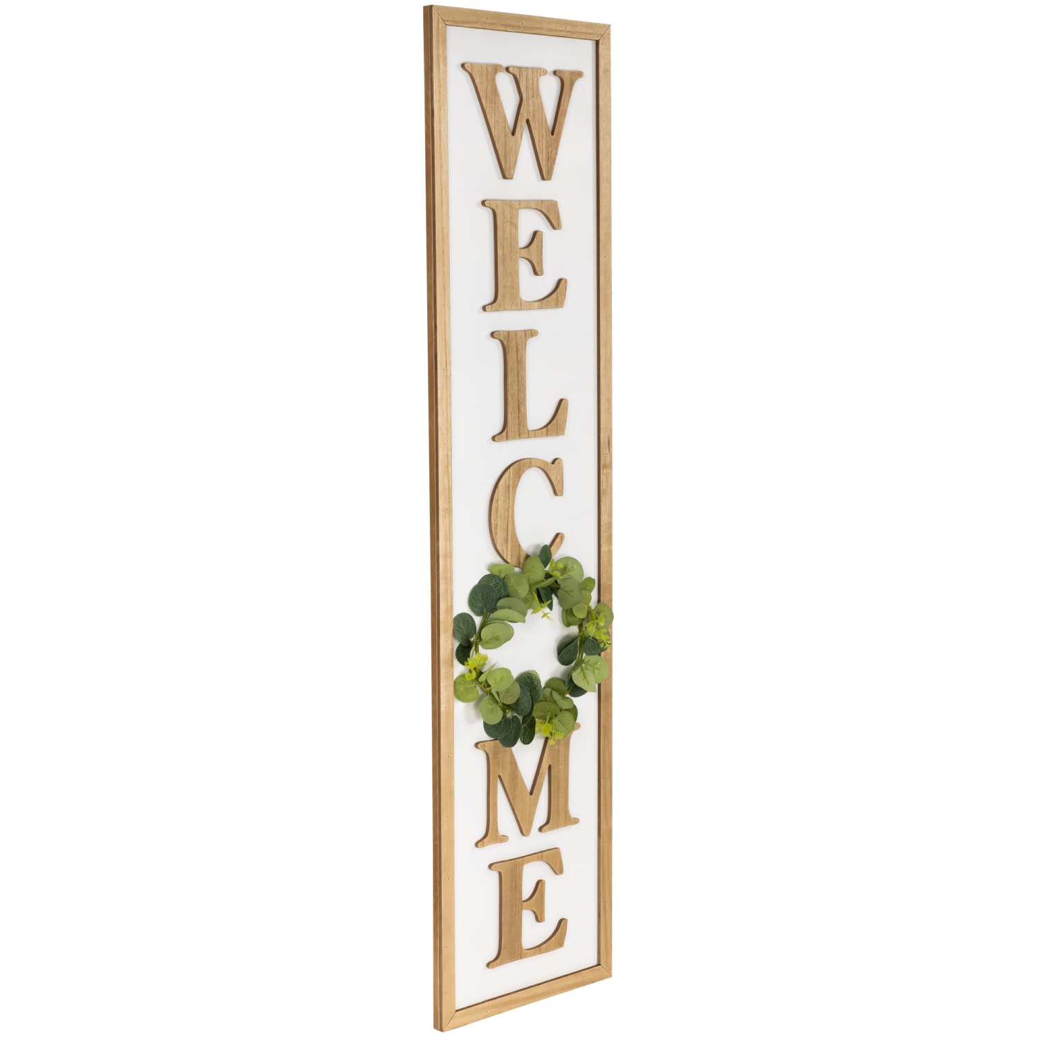 Welcome Wooden Framed Outdoor Porch Sign - 40"