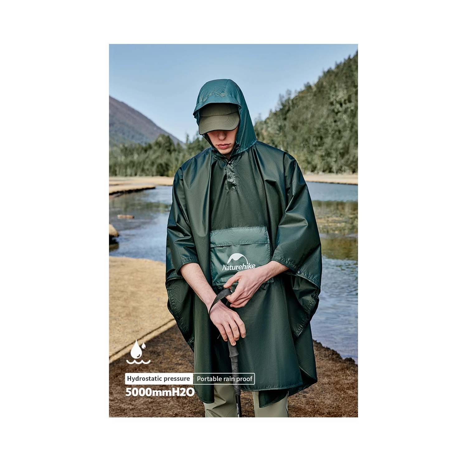 Naturehike Poncho | Camping Hooded imperméable extérieur unisexe léger