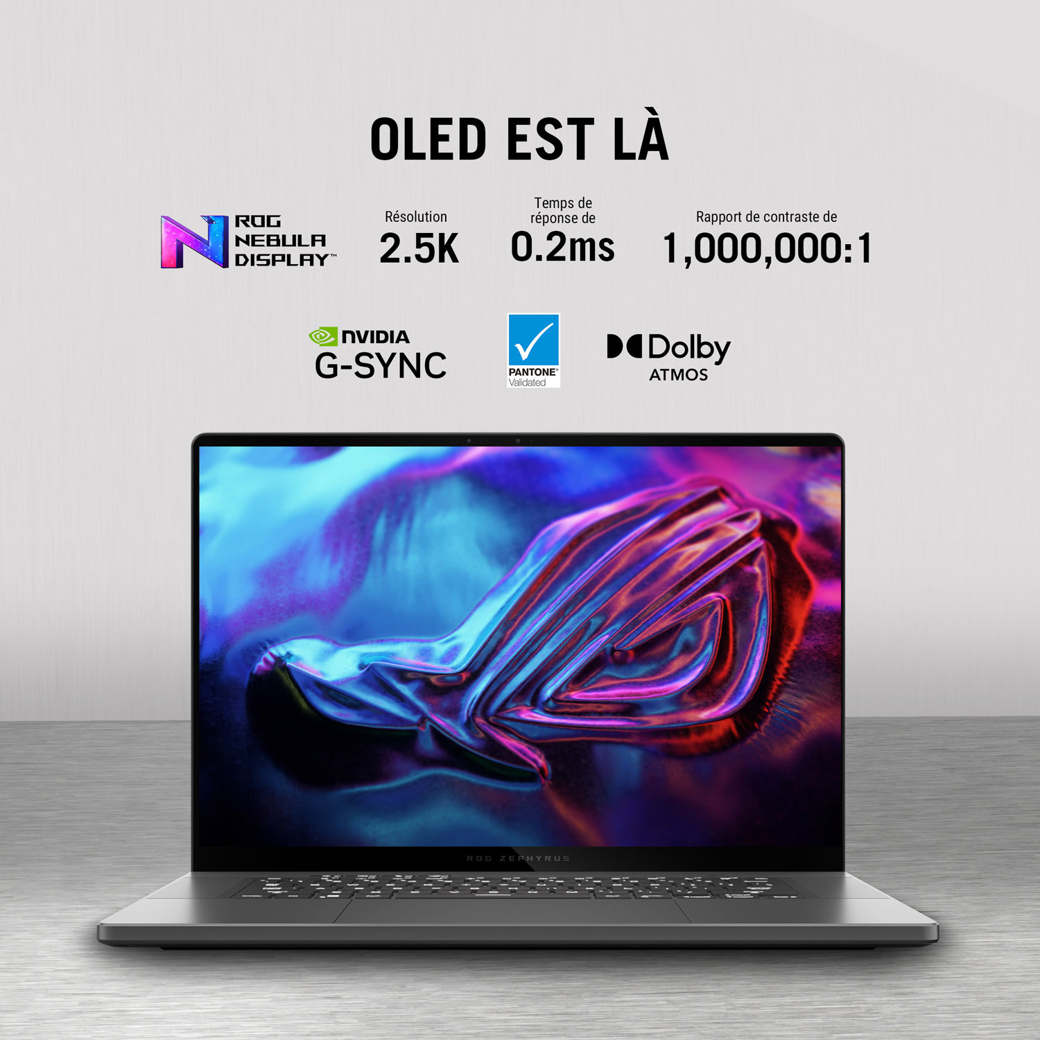 Portable de jeu ROG Zephyrus G16 à écran DELO Nebula de 16 po d'ASUS - Gris éclipse