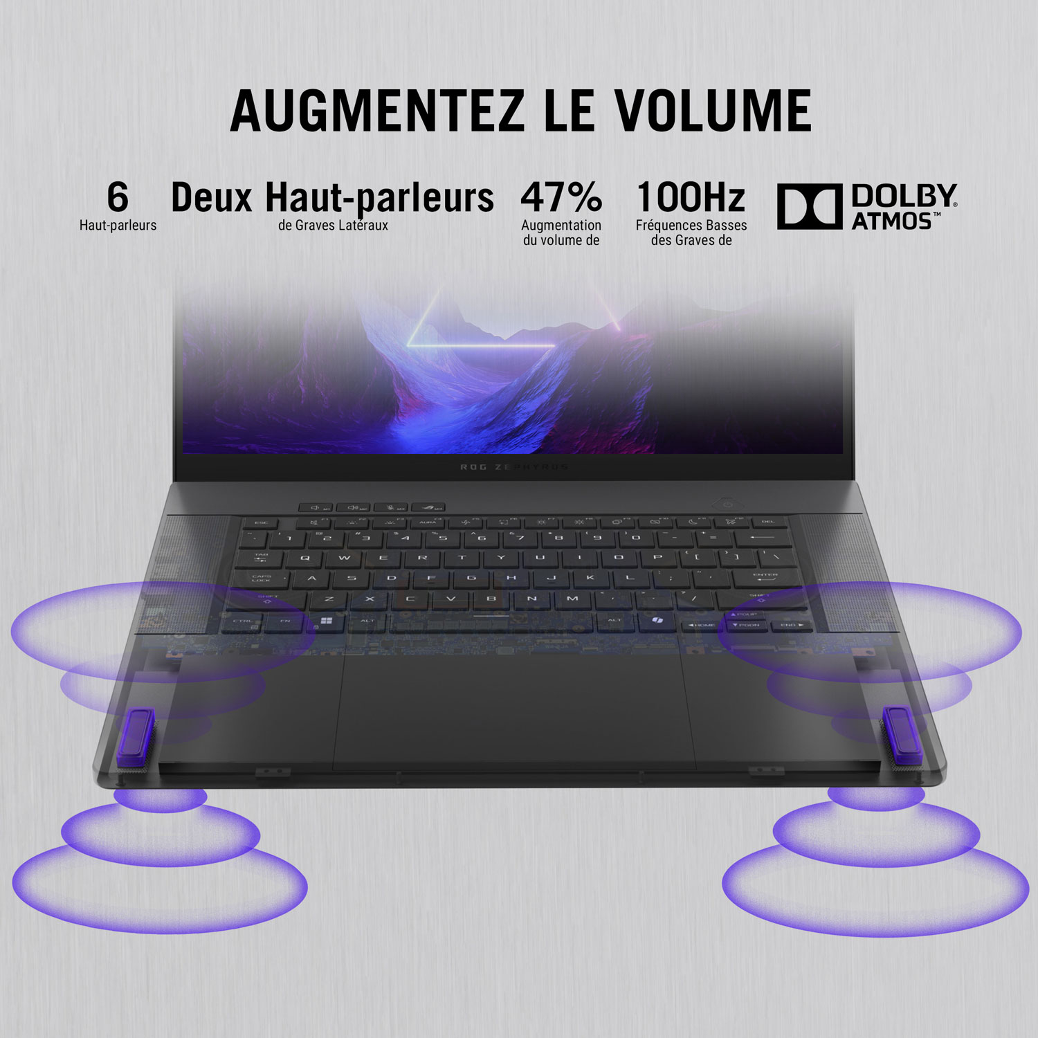 Portable de jeu ROG Zephyrus G16 à écran DELO Nebula de 16 po d'ASUS - Gris éclipse