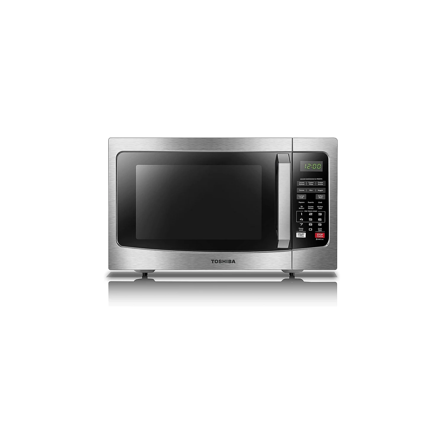 Four à micro-ondes ML-EM31P(SS)/CA de TOSHIBA : Capteur intelligent, intérieur Easy Clean, mode ECO, son activé/désactivé -1,2 pi3 En acier inoxydable