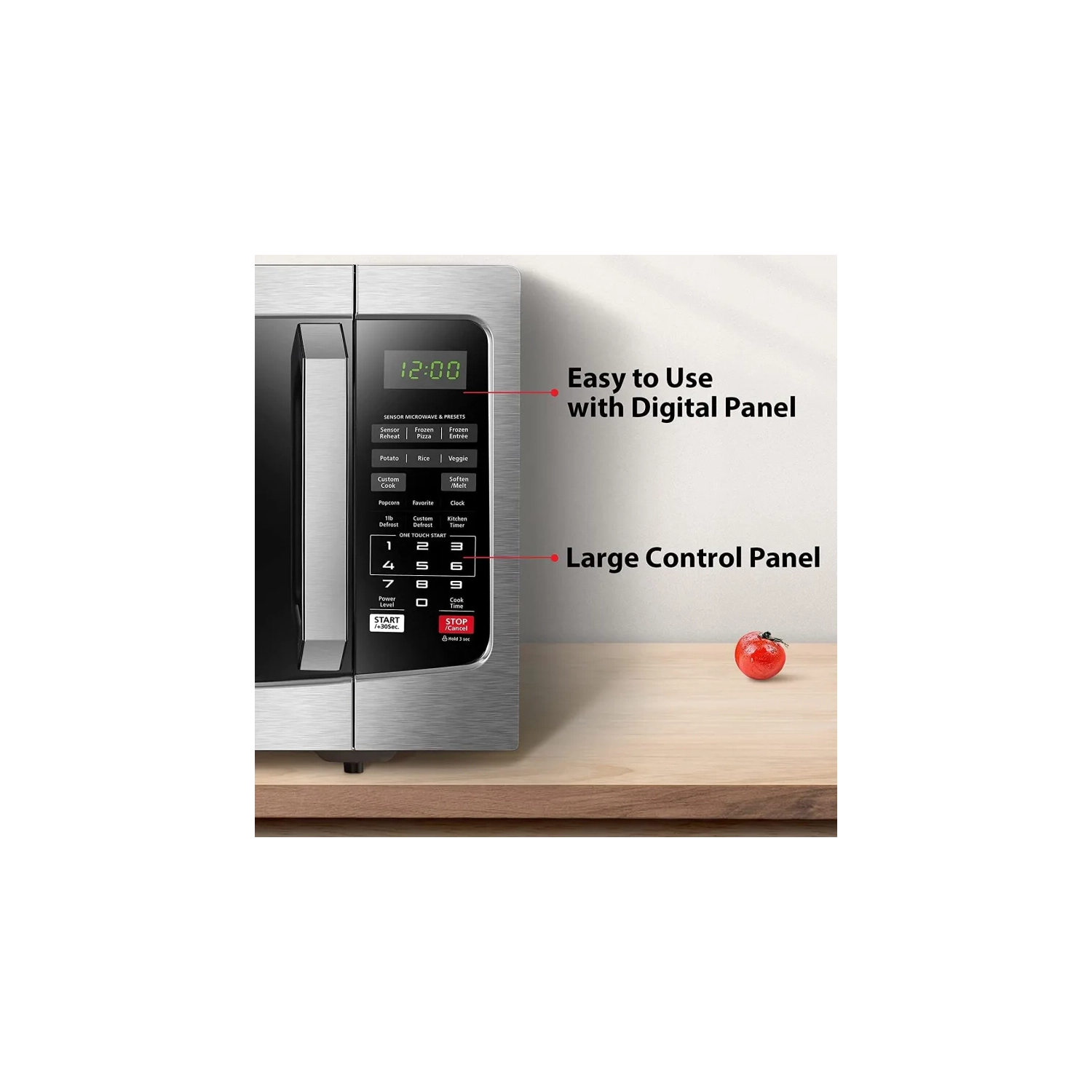 Four à micro-ondes ML-EM31P(SS)/CA de TOSHIBA : Capteur intelligent, intérieur Easy Clean, mode ECO, son activé/désactivé -1,2 pi3 En acier inoxydable