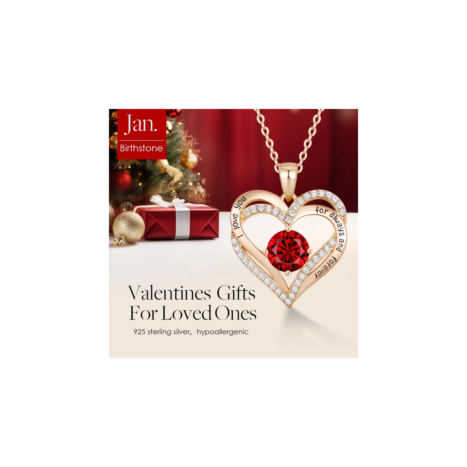 925 Sterling Silver Heart Pendant Necklace with Birthstone Zirconia - Ideal Birthday, Mother’s Day, Anniversary Gift for Women, Wife, Mom,