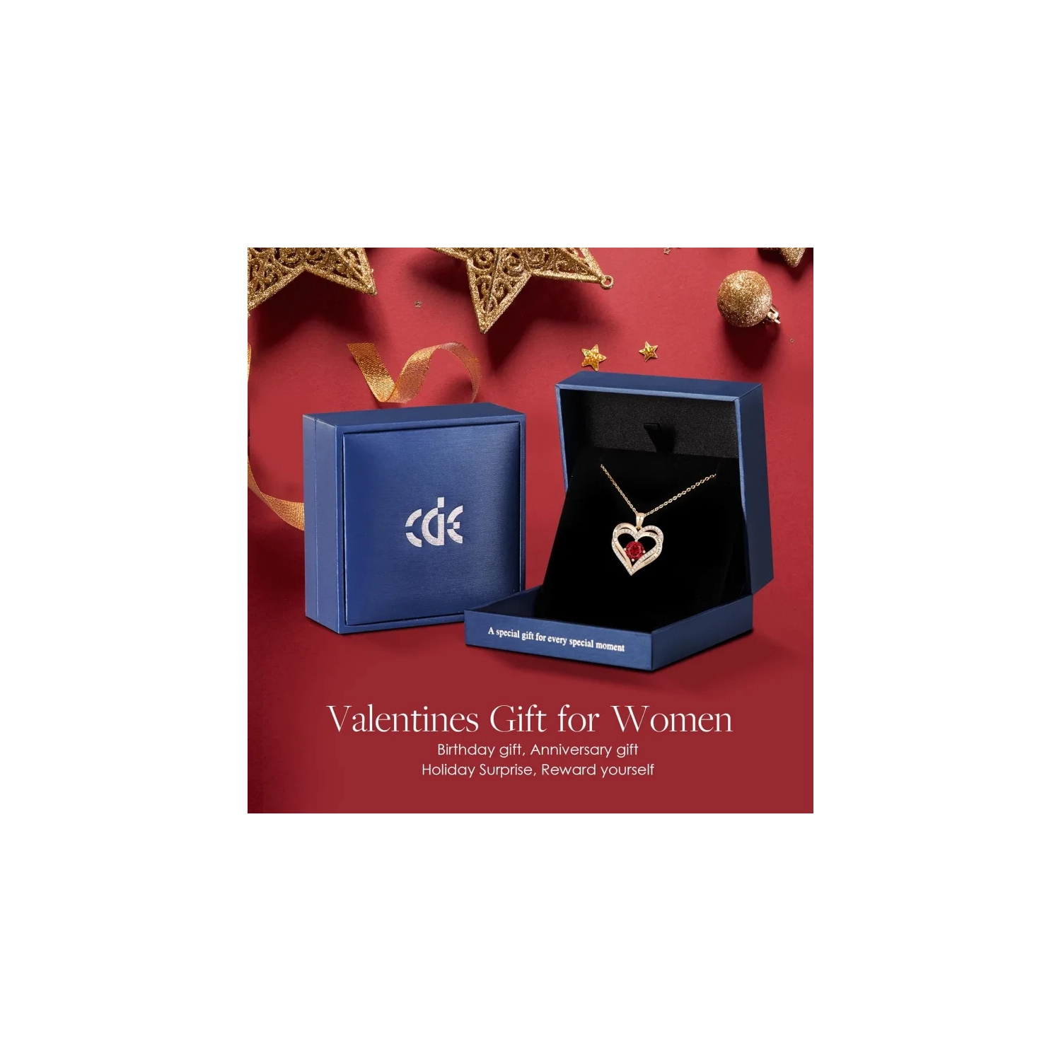 925 Sterling Silver Heart Pendant Necklace with Birthstone Zirconia - Ideal Birthday, Mother’s Day, Anniversary Gift for Women, Wife, Mom,