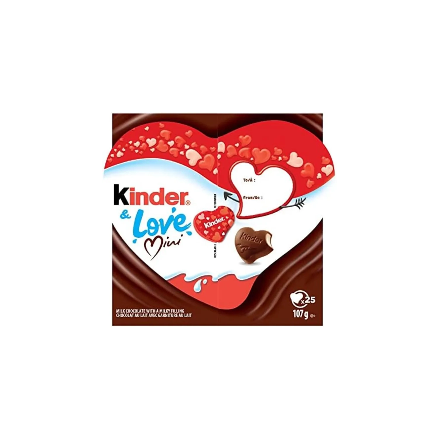 Kinder & Love Mini T25x24 Valentine - Heartwarming Chocolates for a Sweet Valentine's Day Surprise