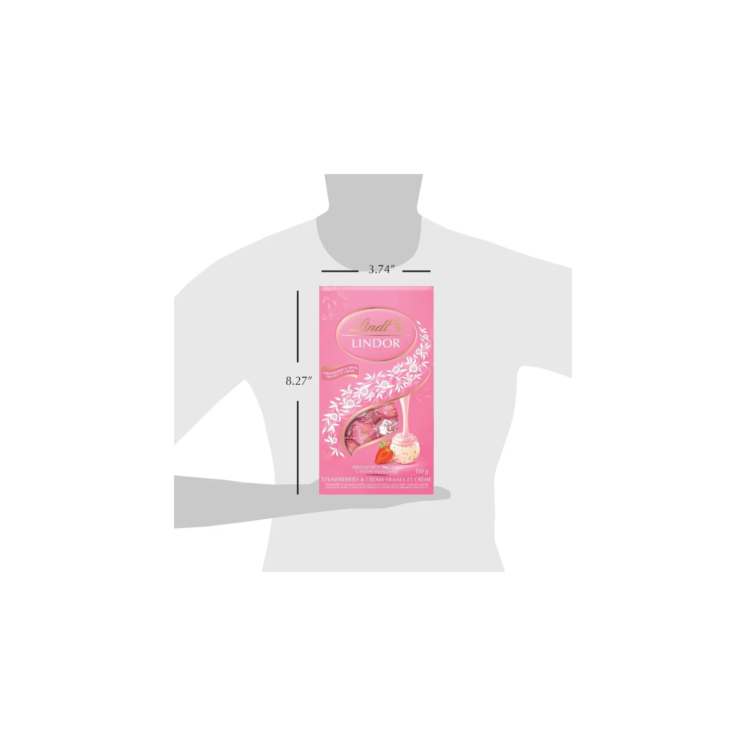 Lindt Lindor Strawberries and Cream White Chocolate Truffles - Irresistible 150g Bag for a Sweet Valentine's Day Treat