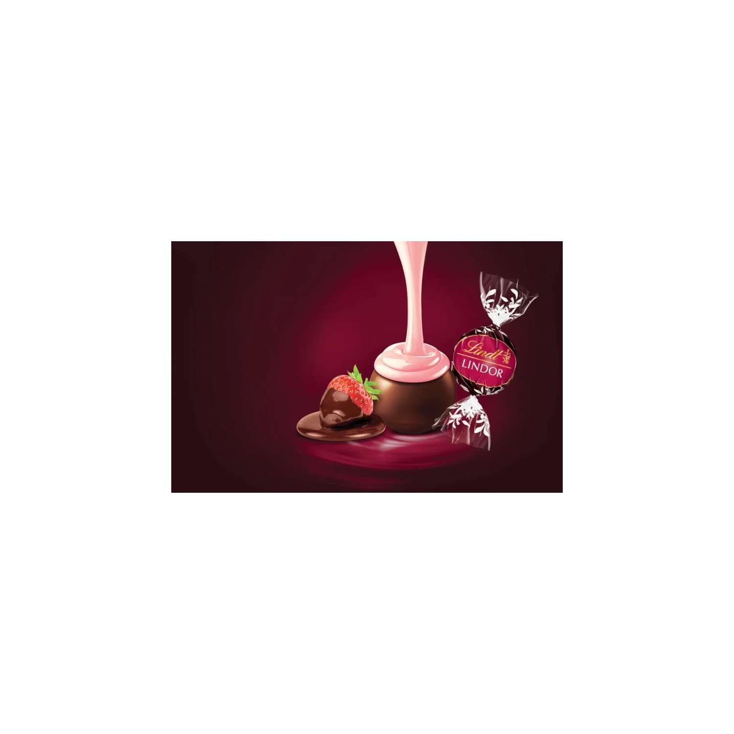 Lindt Lindor Dark Chocolate Strawberry Truffles - Irresistible 150g Bag for a Rich and Romantic Valentine's Day Treat