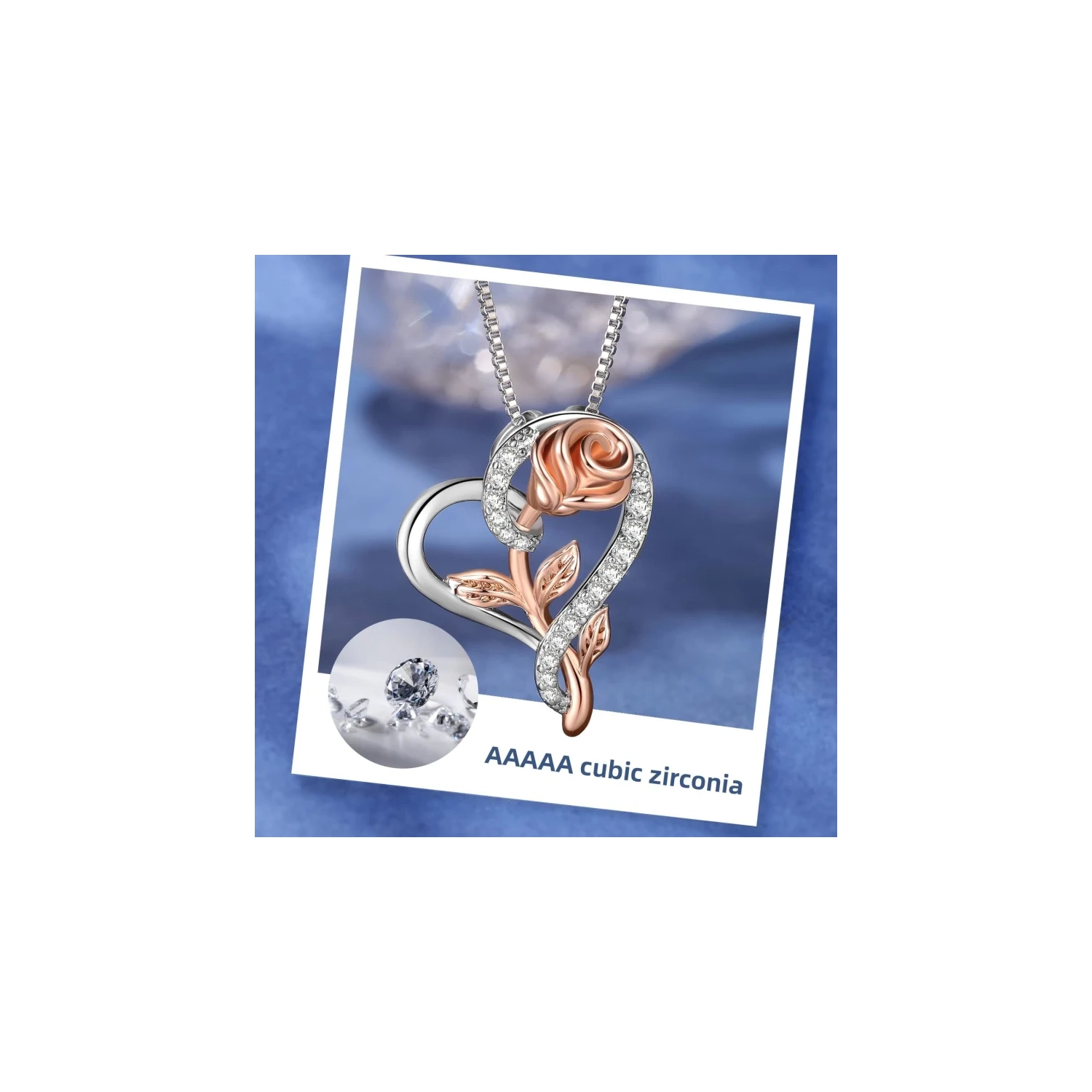 Charming Love Heart Crystal Necklaces - 18K White Gold Plated Pendant Jewelry for Women, Perfect Gifts for Birthday, Anniversary, and Valentine's Day