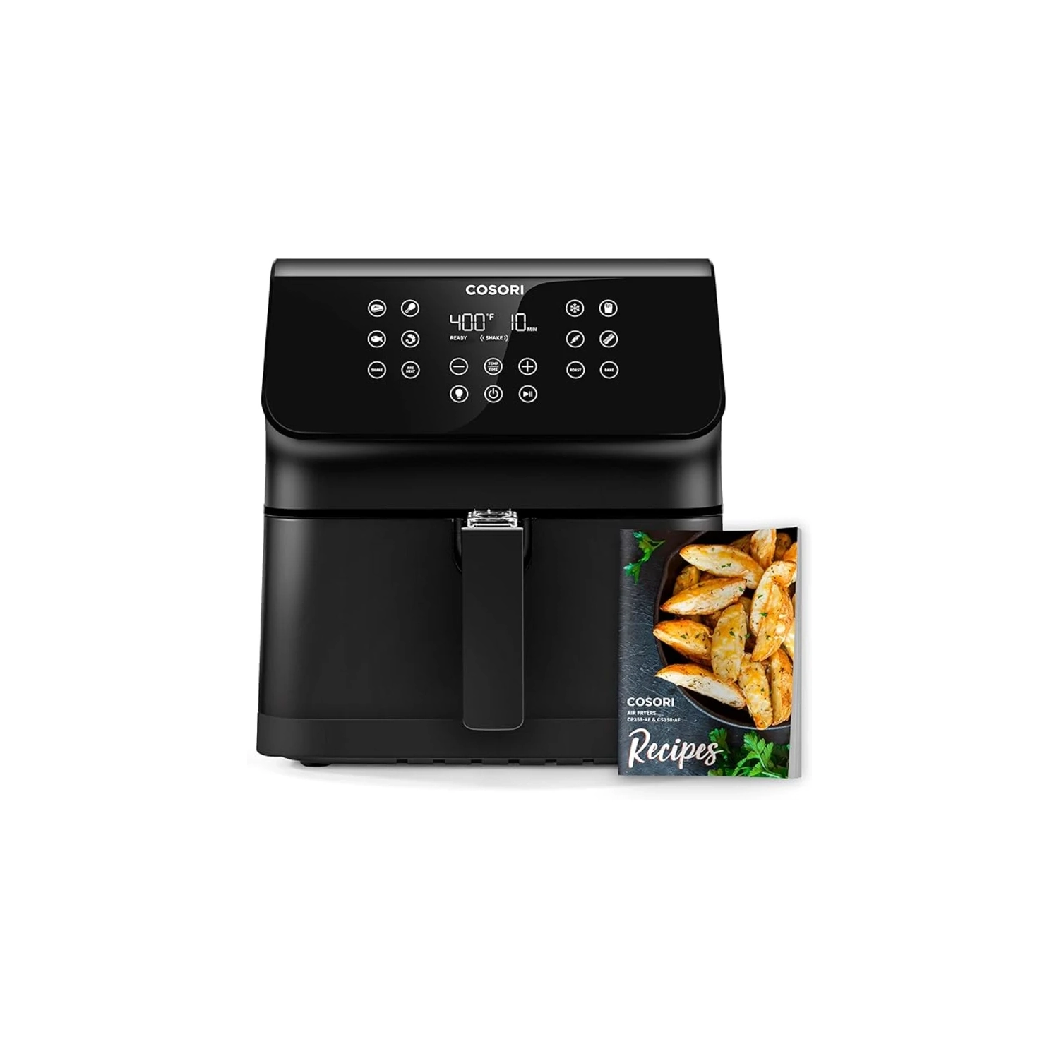 5.8qt Max XL Air Fryer Oven Combo - 12 One-Touch Custom Functions, Nonstick, Dishwasher-Safe, Cookbook & Online Recipes