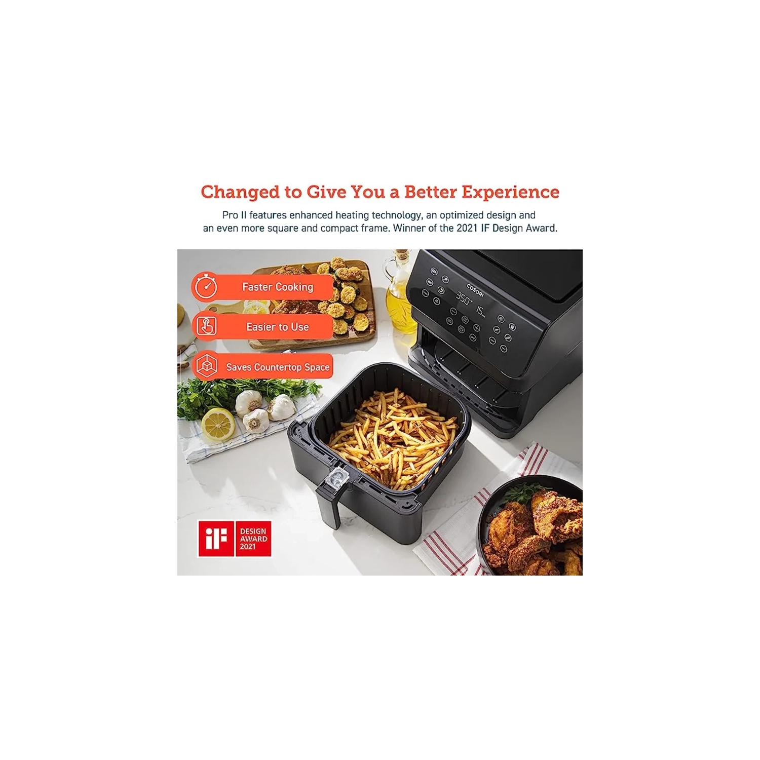 5.8qt Max XL Air Fryer Oven Combo - 12 One-Touch Custom Functions, Nonstick, Dishwasher-Safe, Cookbook & Online Recipes