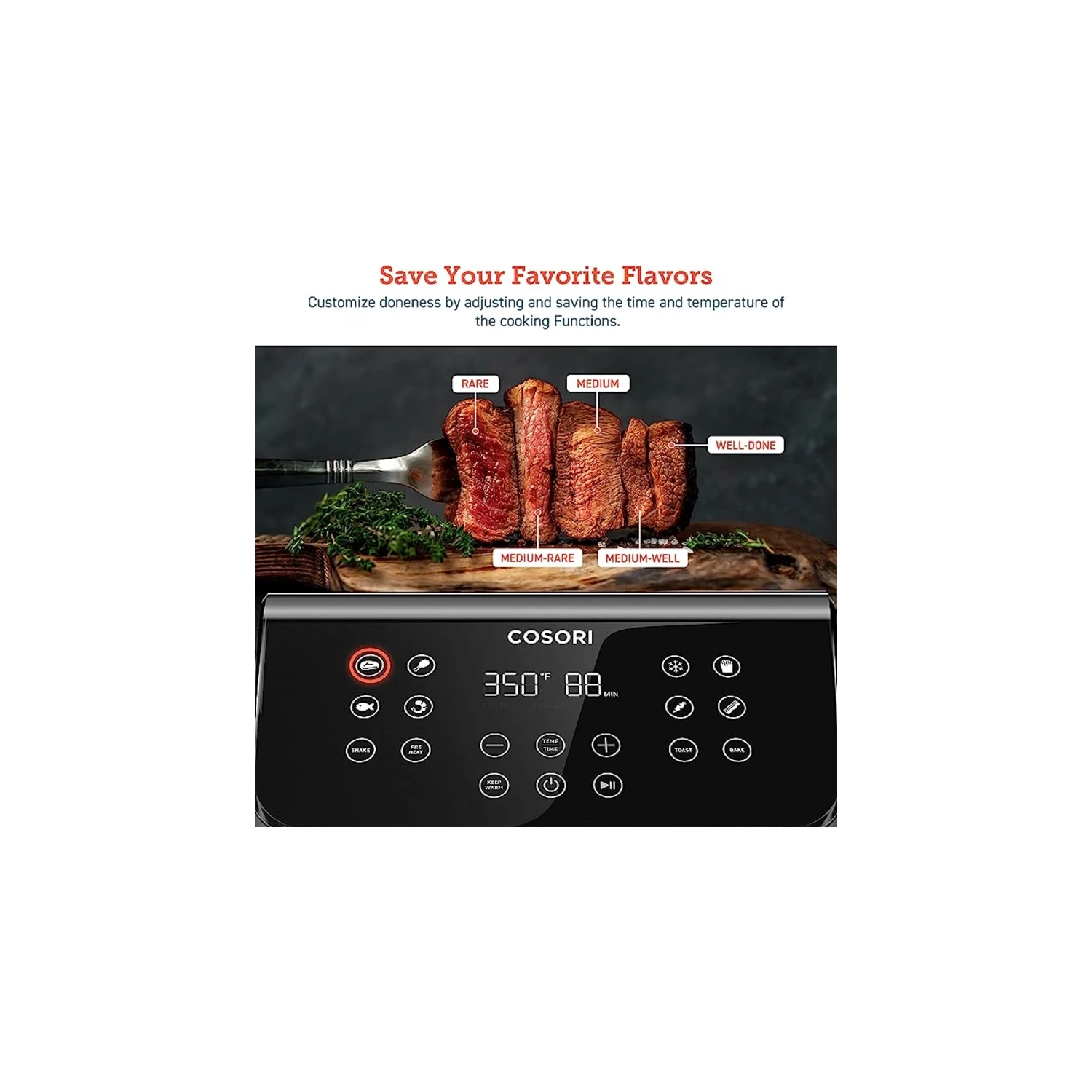 5.8qt Max XL Air Fryer Oven Combo - 12 One-Touch Custom Functions, Nonstick, Dishwasher-Safe, Cookbook & Online Recipes