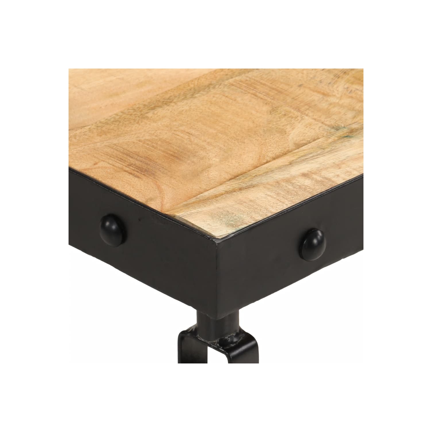 vidaXL Coffee Table with Wheels Solid Mango Wood 100x55x26 cm