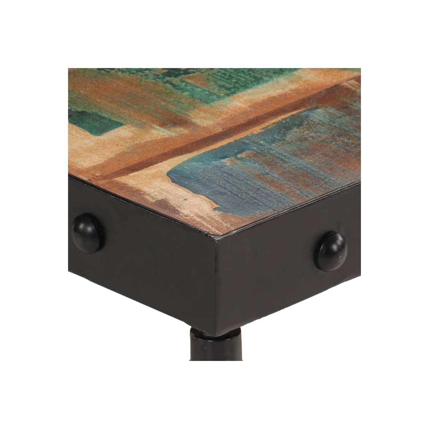 vidaXL Coffee Table with Wheels Solid Reclaimed Wood 100x55x26 cm