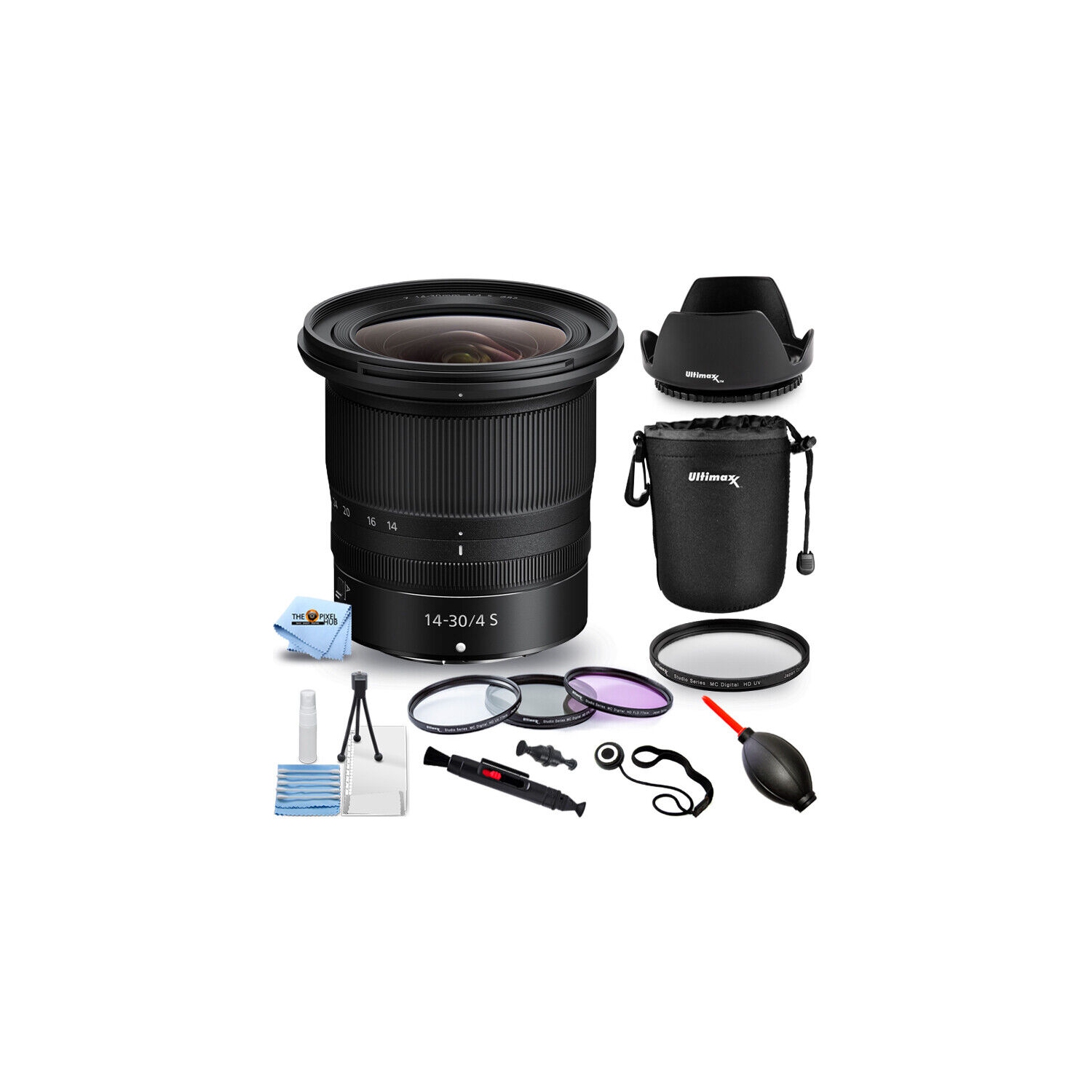 Nikon NIKKOR Z 14-30mm f/4 S Lens 20070 + Filter Kit + Lens Pouch Bundle