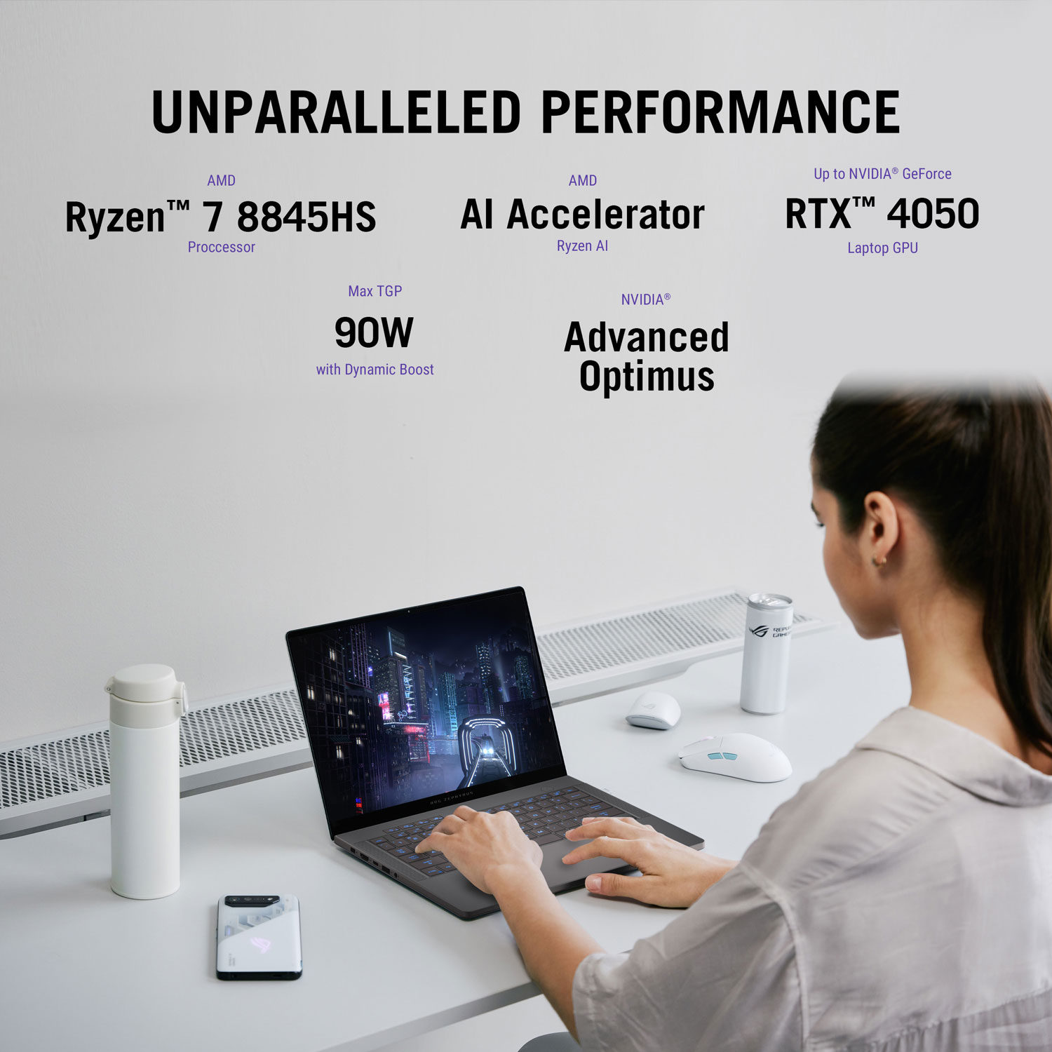 ASUS ROG Zephyrus G14 OLED Nebula 14" Gaming Laptop -Eclipse Grey